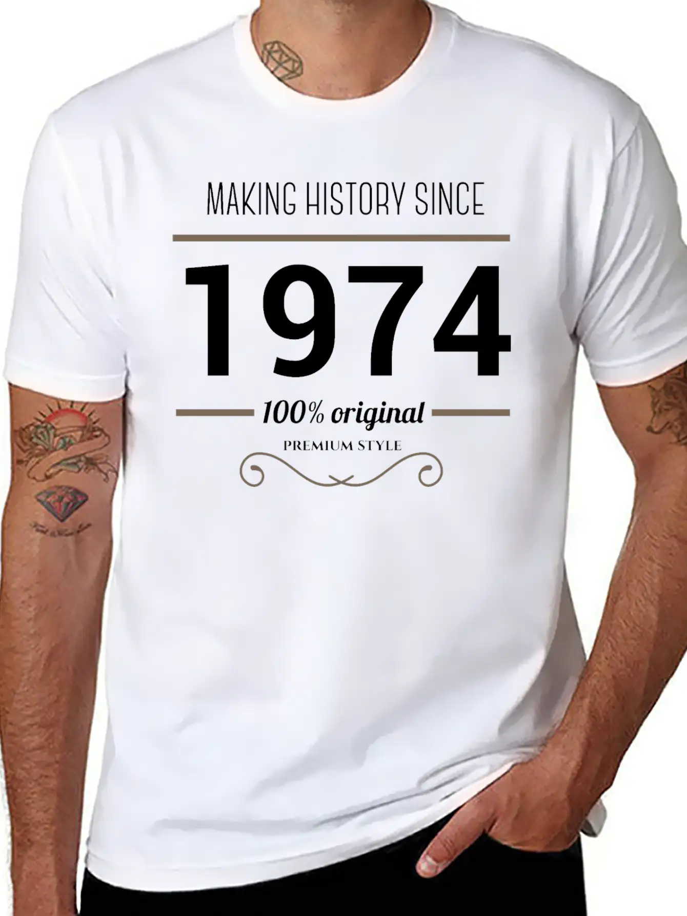 Making History Since 1974 Stylish Everyday T-Shirt – Unisex Basic Cotton Tee