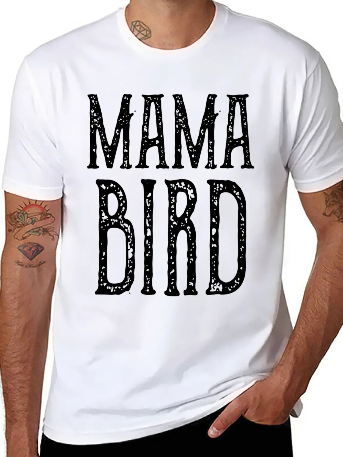Mama Bird - Mothers Day Basic Graphic T-Shirt – Daily Comfort In Soft Cotton