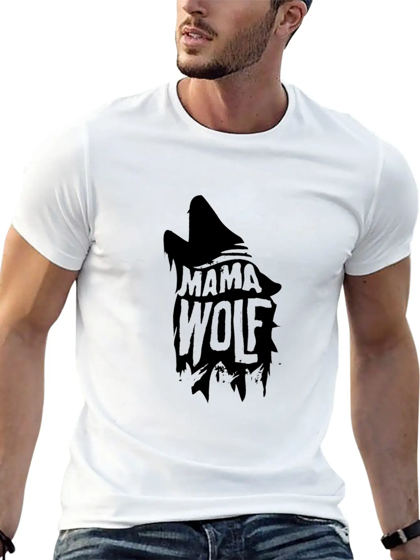 Mama Wolf Unisex Casual T-Shirt – Clean Design For Daily Comfort