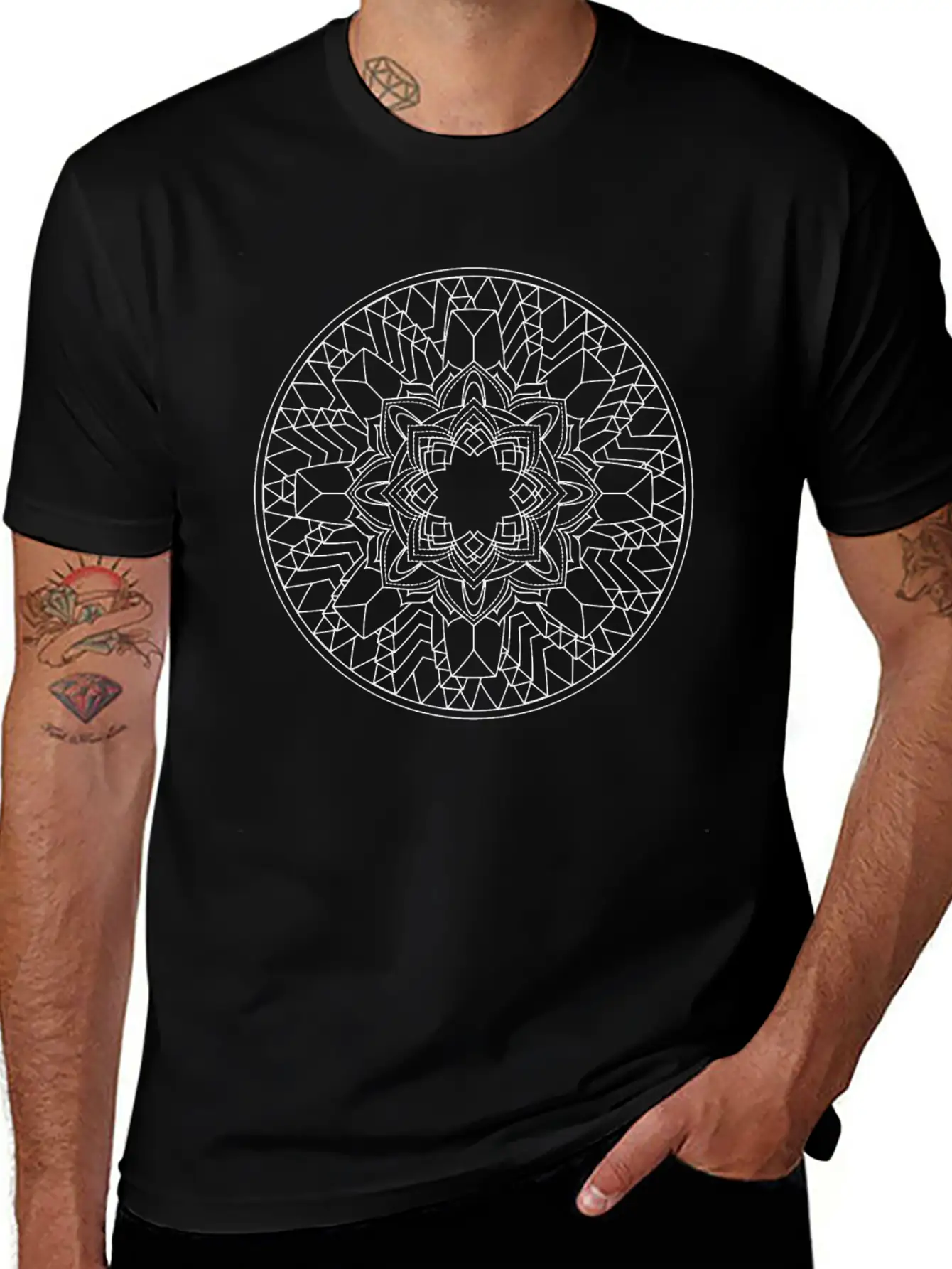 Mandala 48 Stylish Everyday T-Shirt – Unisex Basic Cotton Tee