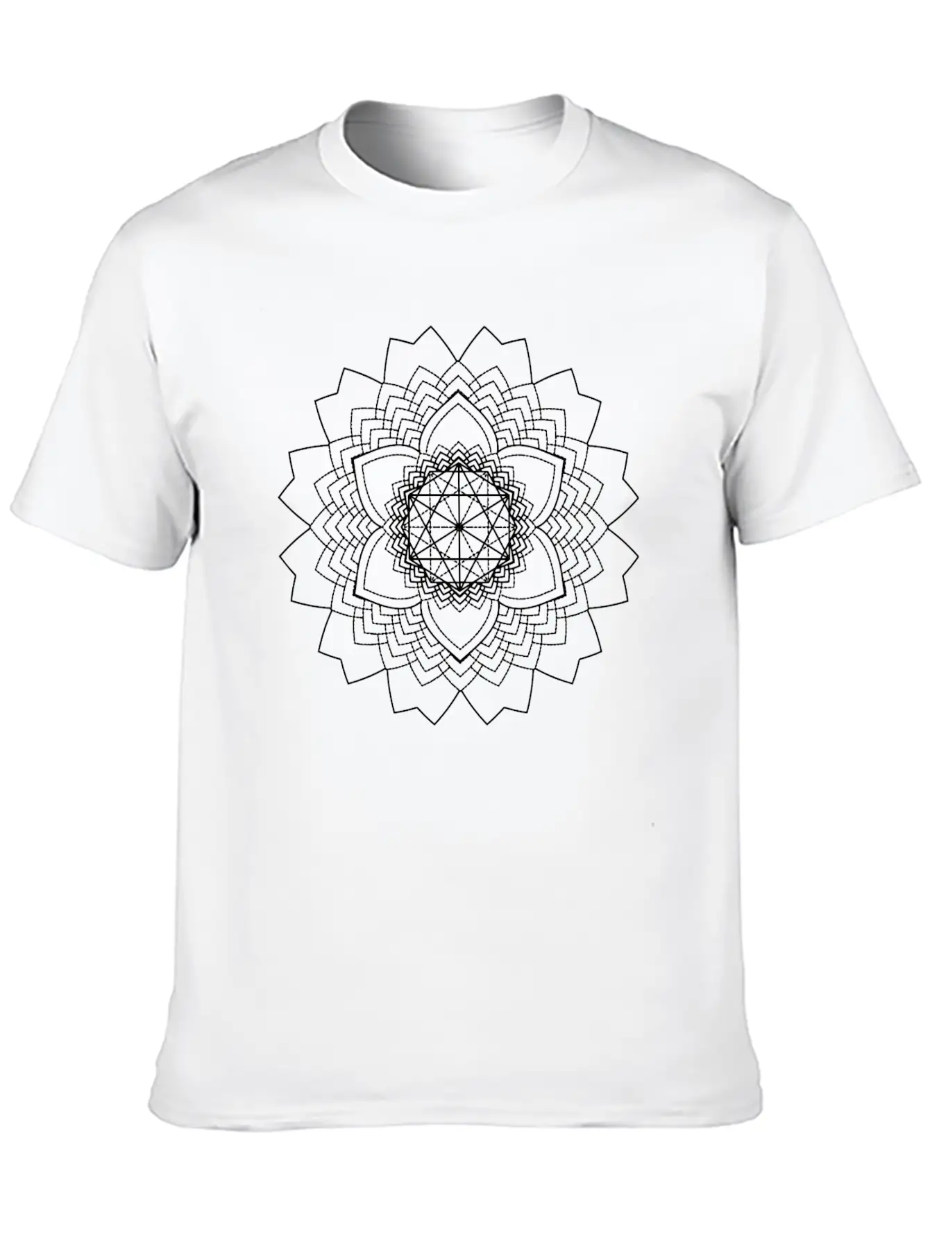 Mandala Oldschool MANDALA Ink Tattoo Newschool Mod Basic Graphic T-Shirt – Daily Comfort In Soft Cotton