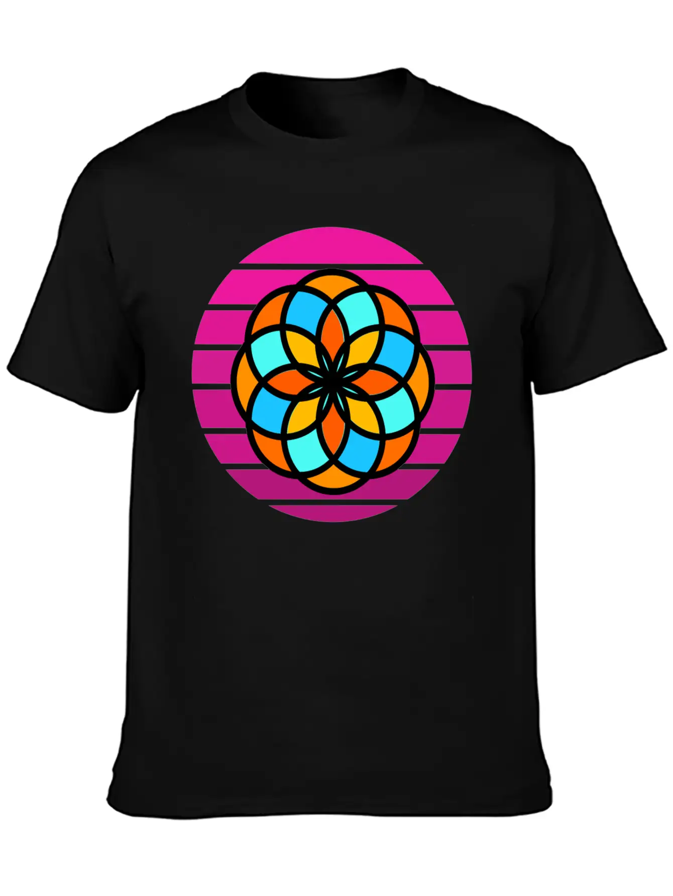 Mandala Sunset Stylish Everyday T-Shirt – Unisex Basic Cotton Tee