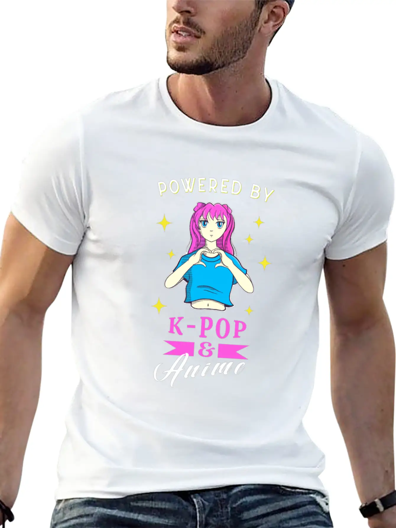Manga Girl K-pop And Anime Fan Stylish Everyday T-Shirt – Unisex Basic Cotton Tee