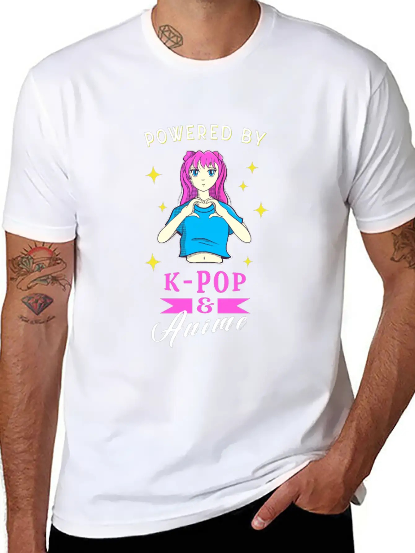 Manga Girl K-pop And Anime Fan Stylish Everyday T-Shirt – Unisex Basic Cotton Tee