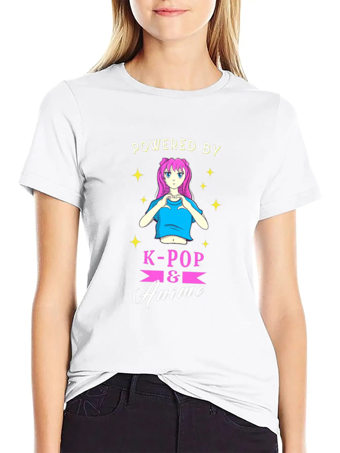 Manga Girl K-pop And Anime Fan Stylish Everyday T-Shirt – Unisex Basic Cotton Tee