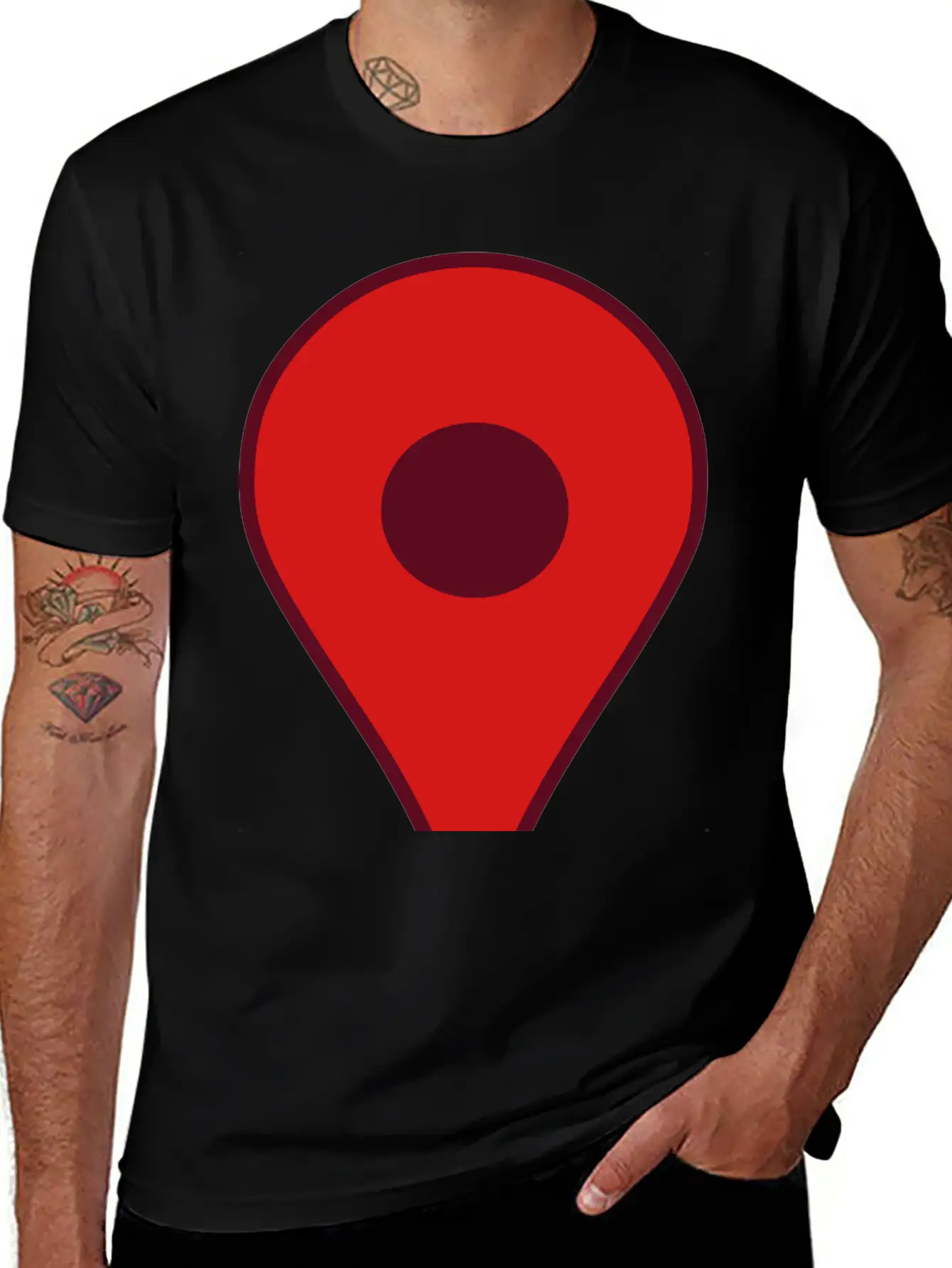 Map Pin Unisex Cotton Tee – Relaxed Fit For Any Occasion