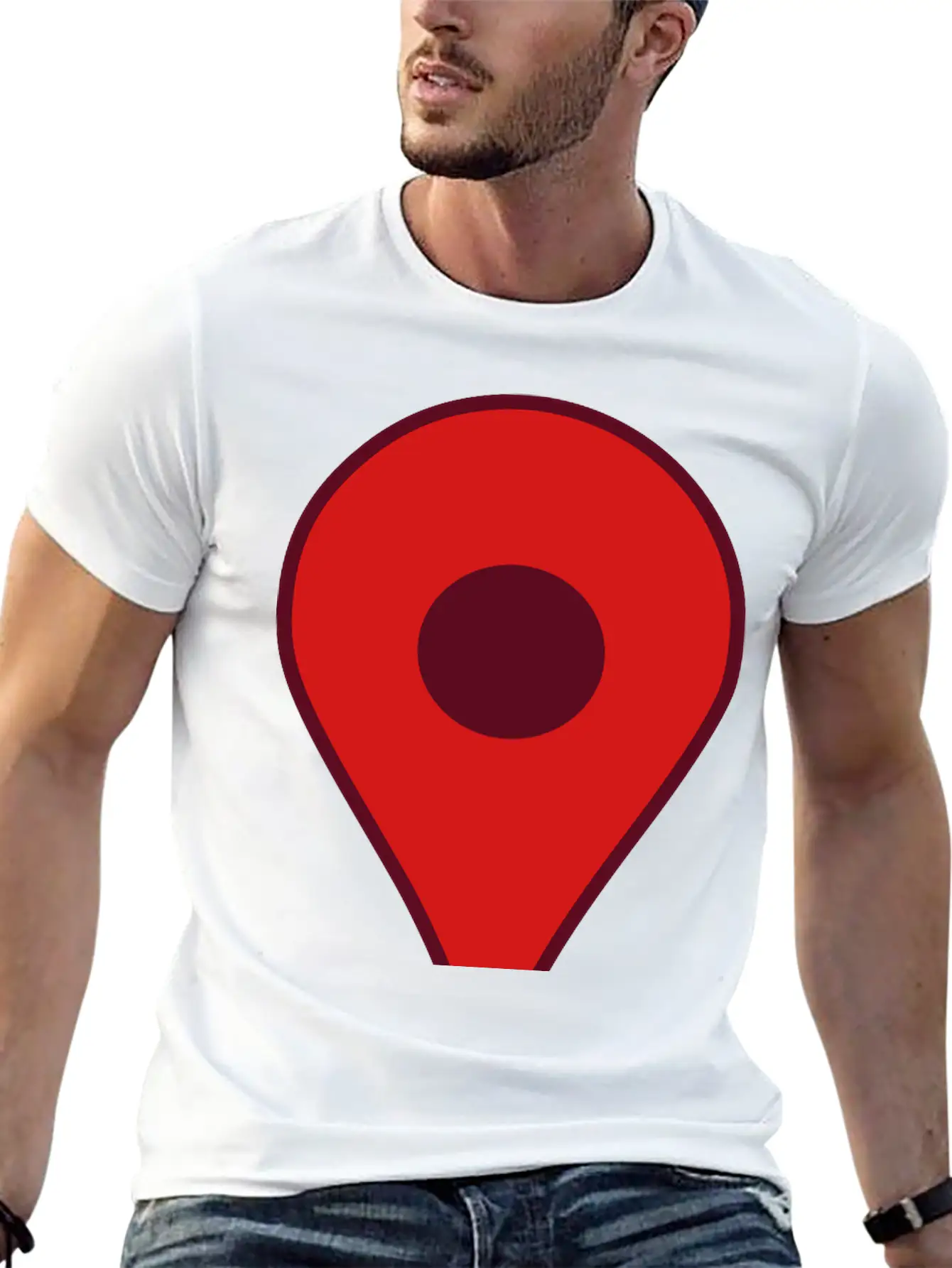 Map Pin Unisex Cotton Tee – Relaxed Fit For Any Occasion
