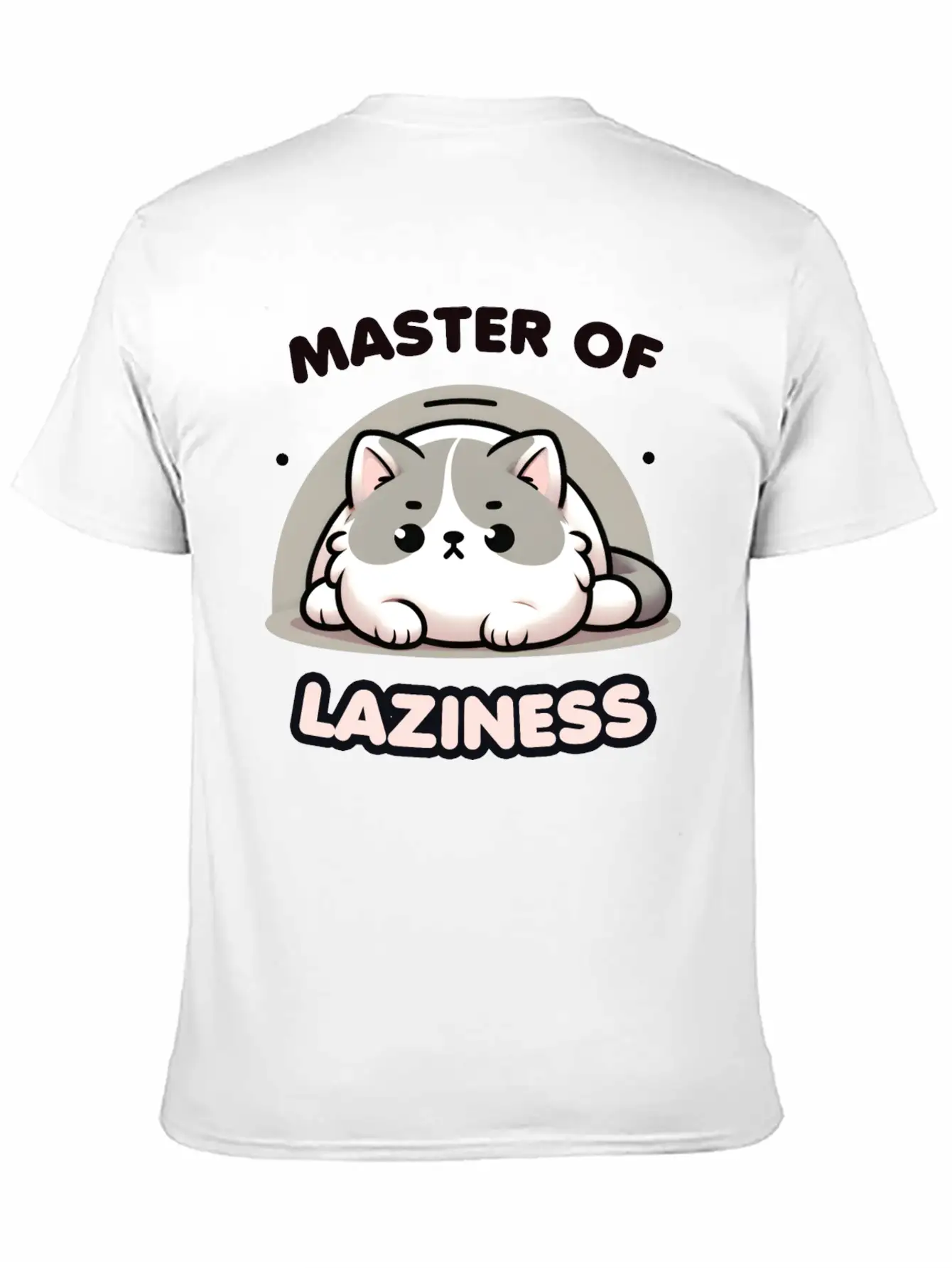 Master Of Laziness Funny Lazy Cat Stylish Everyday T-Shirt – Unisex Basic Cotton Tee
