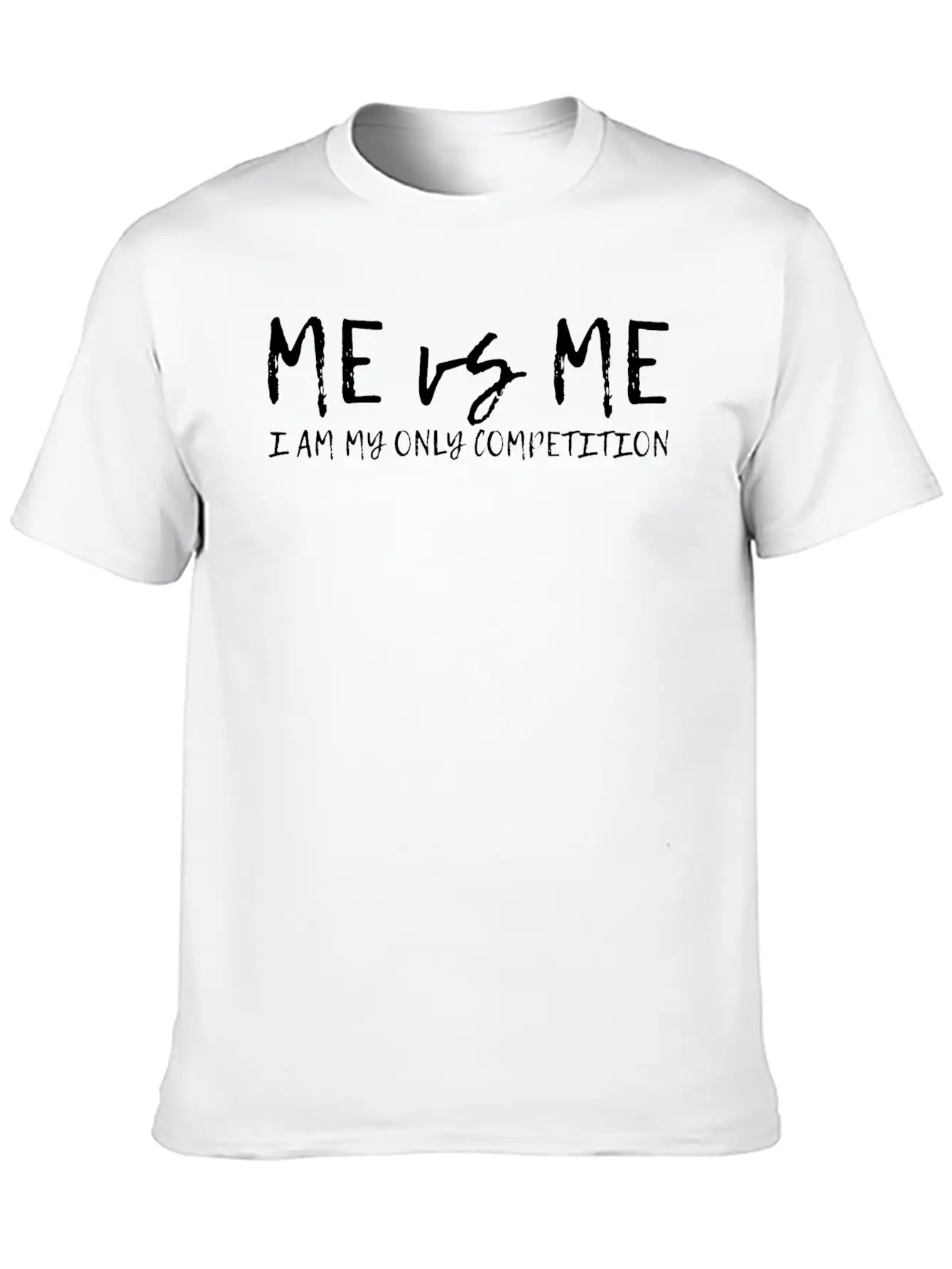 Me Vs Me, I Am My Only Competition 4 Basic Graphic T-Shirt – Daily Comfort In Soft Cotton