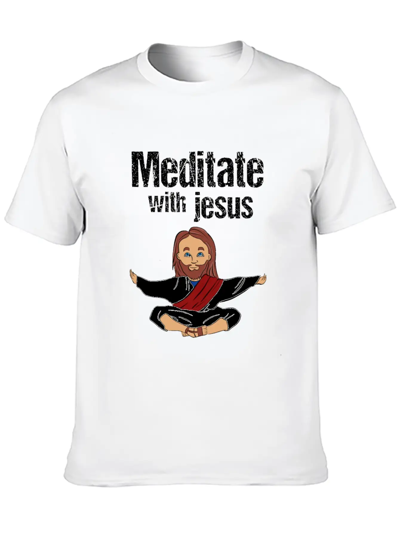 Meditate With Jesus Relaxed Everyday Tee – Lightweight And Durable Cotton