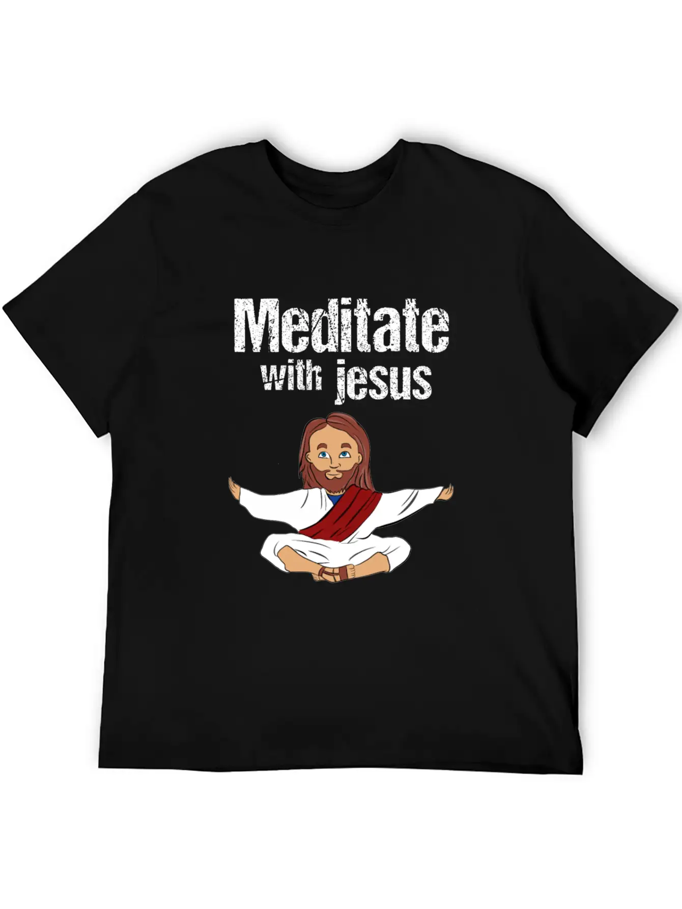 Meditate With Jesus Relaxed Everyday Tee – Lightweight And Durable Cotton