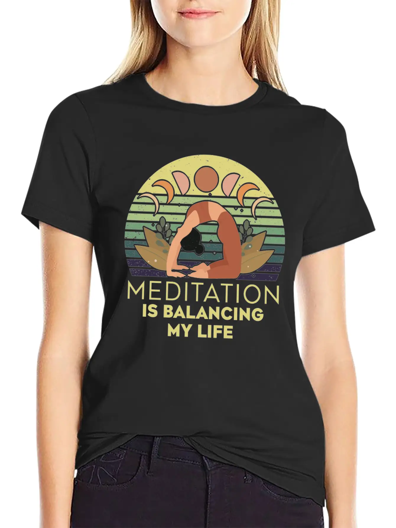 Meditation Is Balancing My Life Stylish Everyday T-Shirt – Unisex Basic Cotton Tee