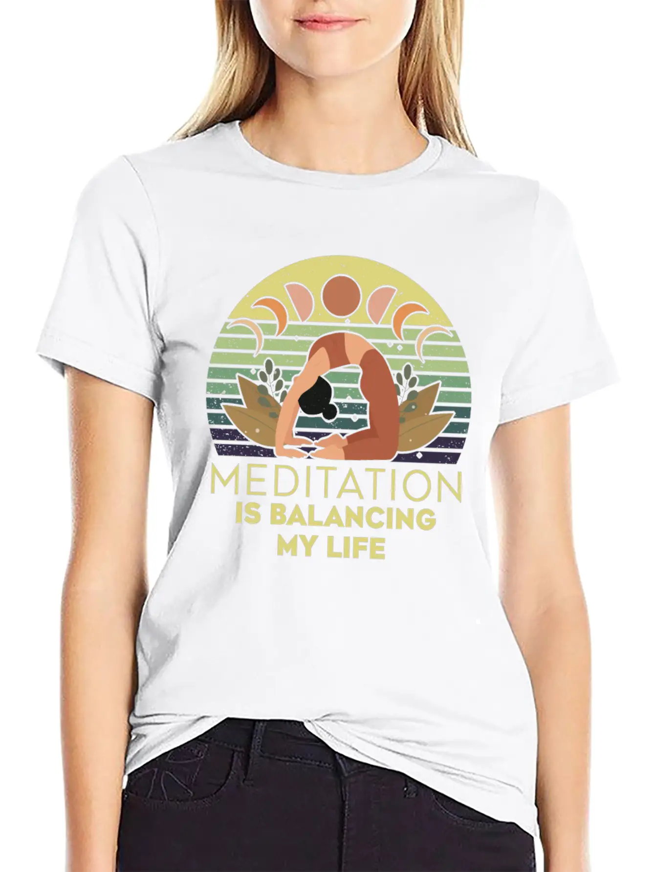 Meditation Is Balancing My Life Stylish Everyday T-Shirt – Unisex Basic Cotton Tee