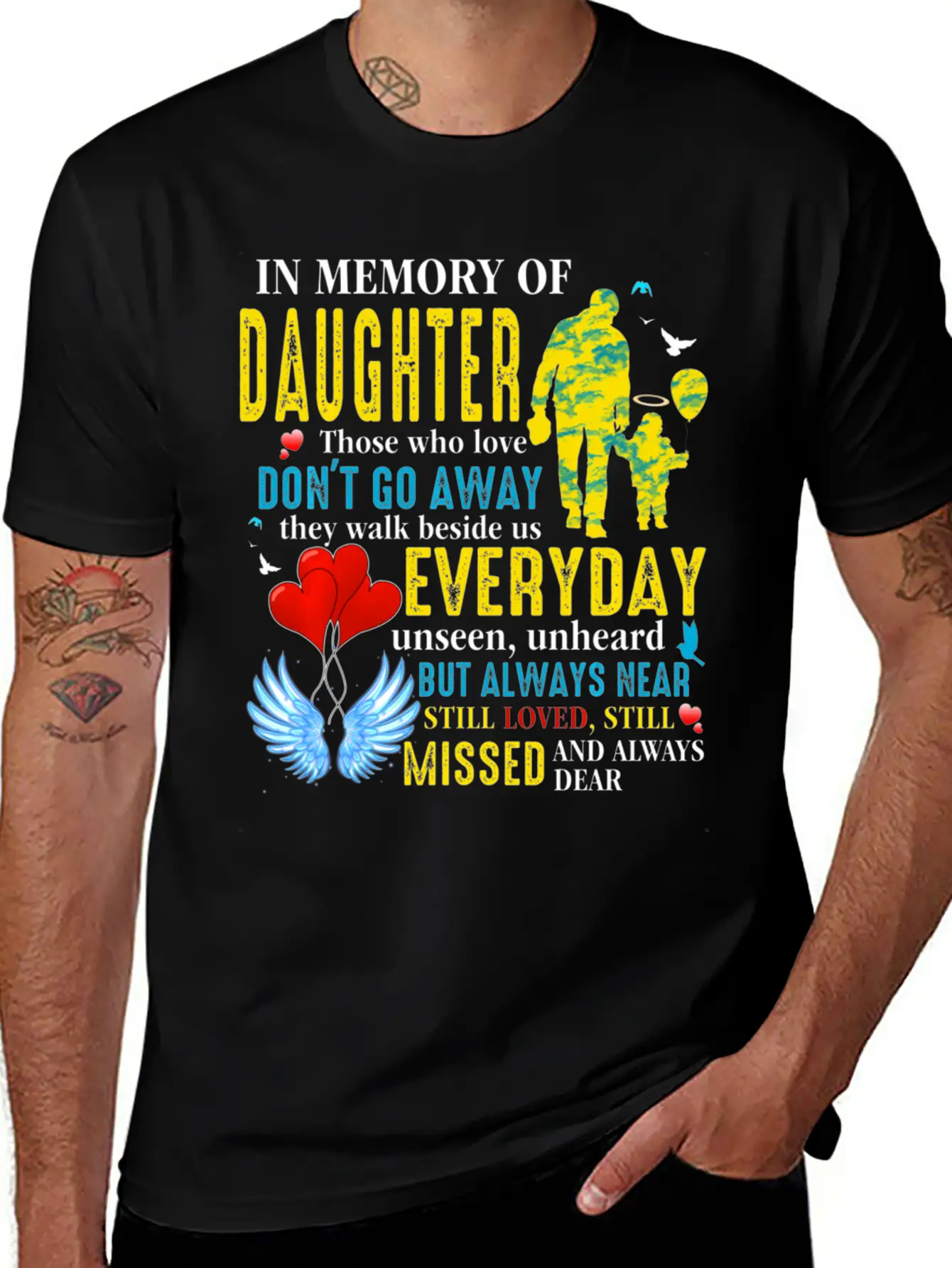 Memory Of Daughter In Heaven My Daguhter My Classic Cotton Tee – Unisex Comfort For Any Season