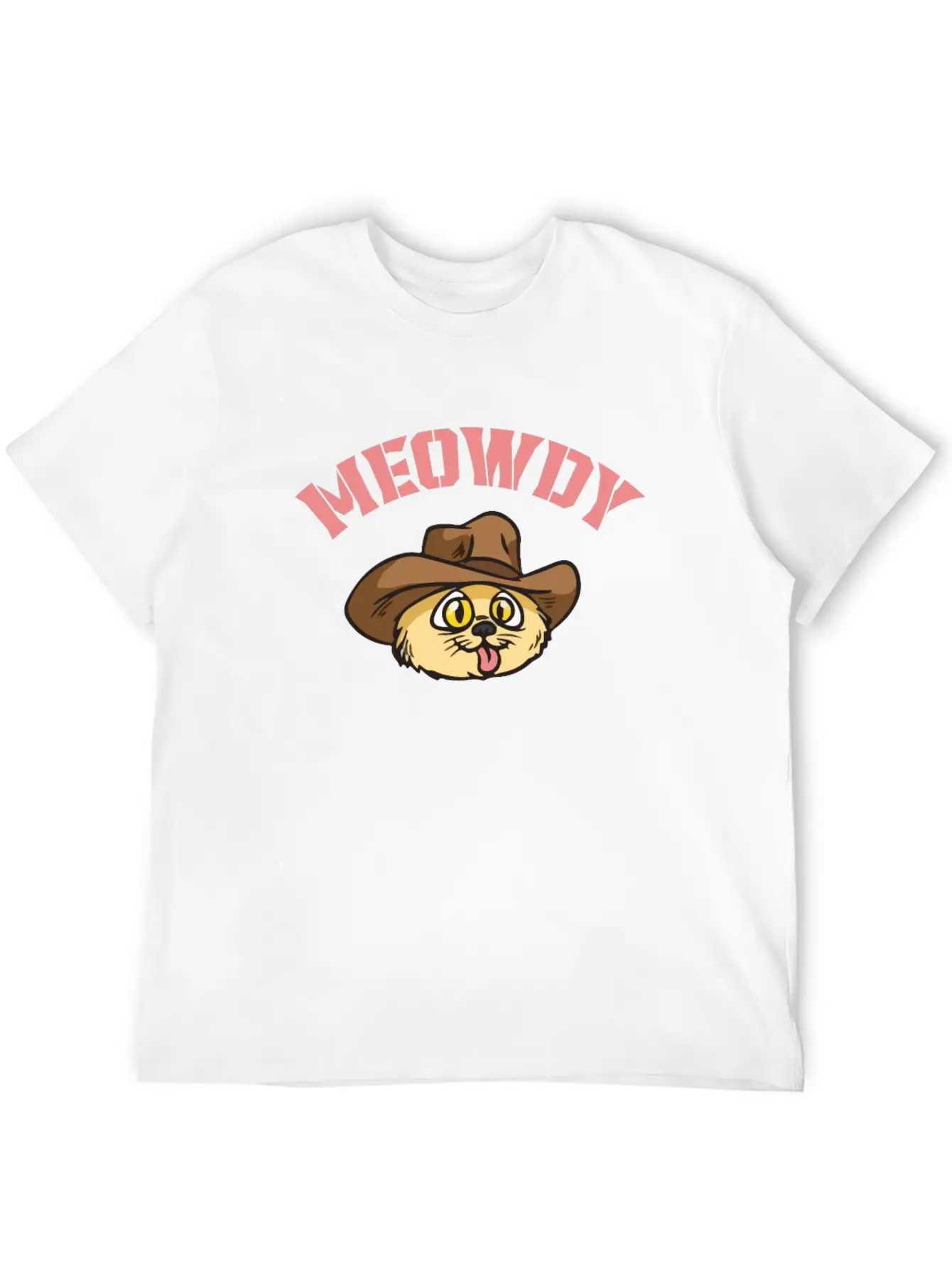 Meowdy - Funny Mashup Between Meow And Howdy - Cat Classic Cotton Tee – Unisex Comfort For Any Season