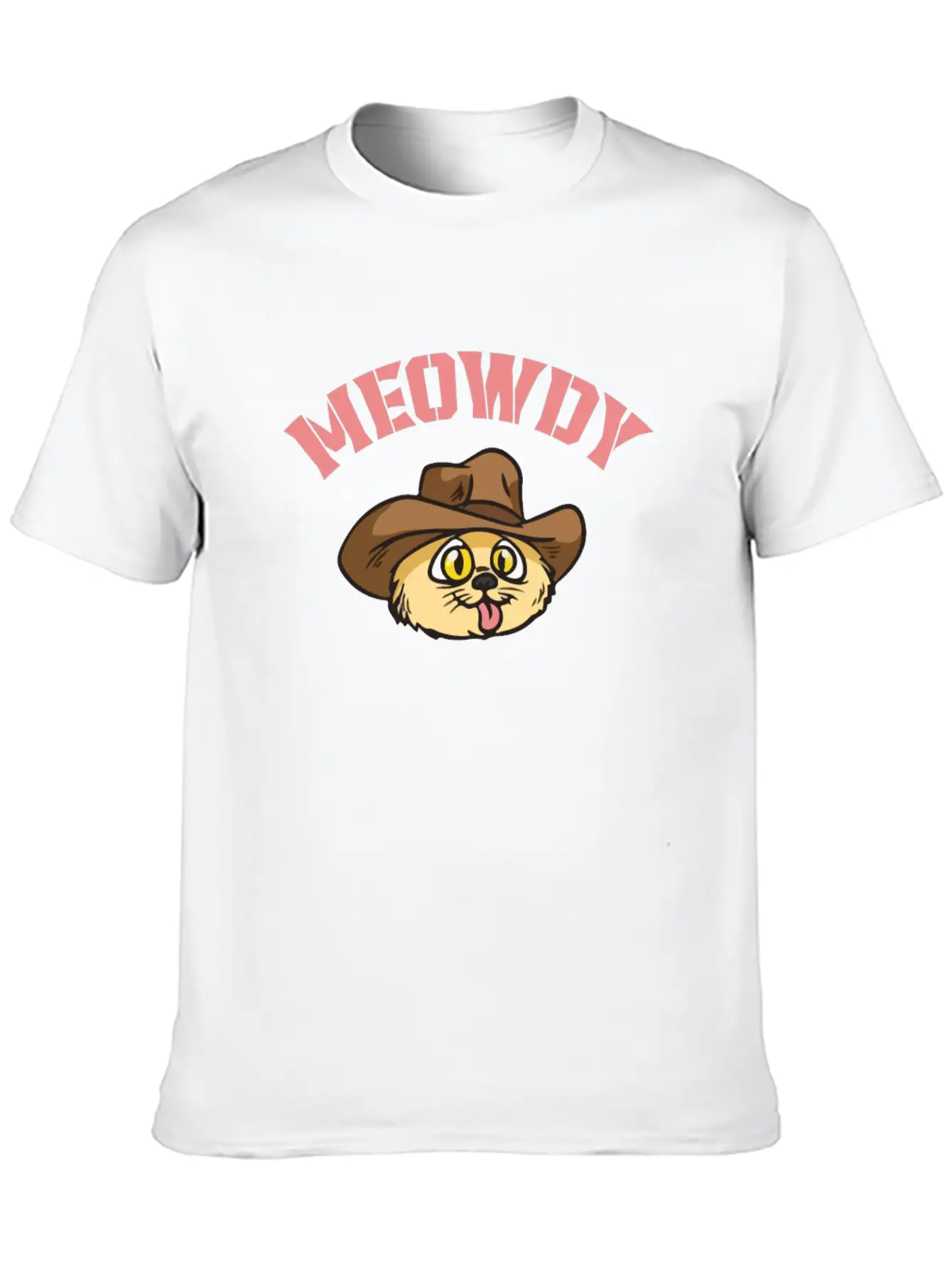 Meowdy - Funny Mashup Between Meow And Howdy - Cat Classic Cotton Tee – Unisex Comfort For Any Season