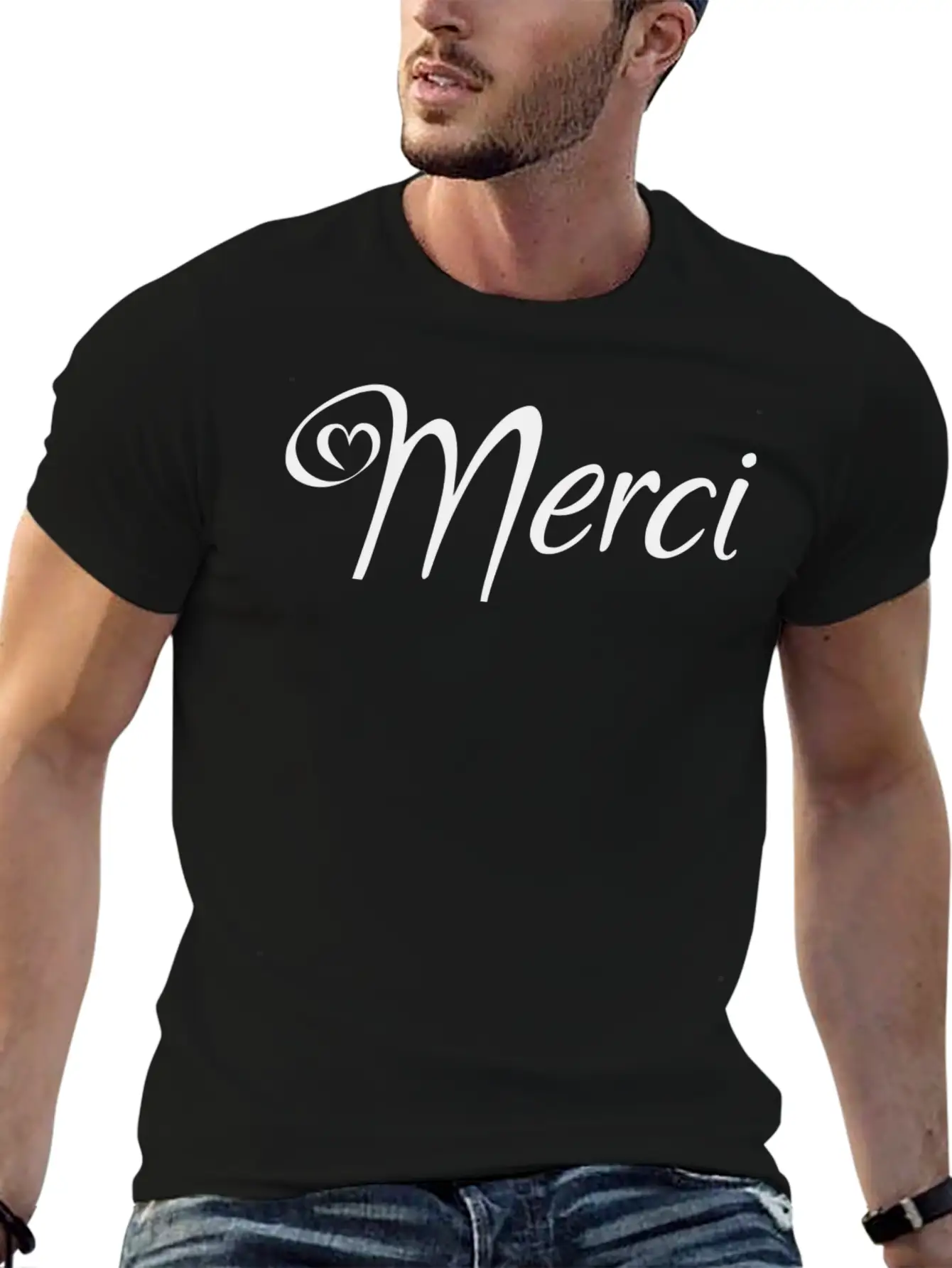Merci Unisex Cotton Tee – Relaxed Fit For Any Occasion
