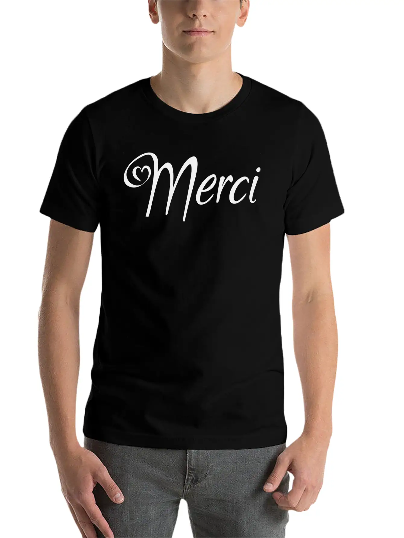 Merci Unisex Cotton Tee – Relaxed Fit For Any Occasion