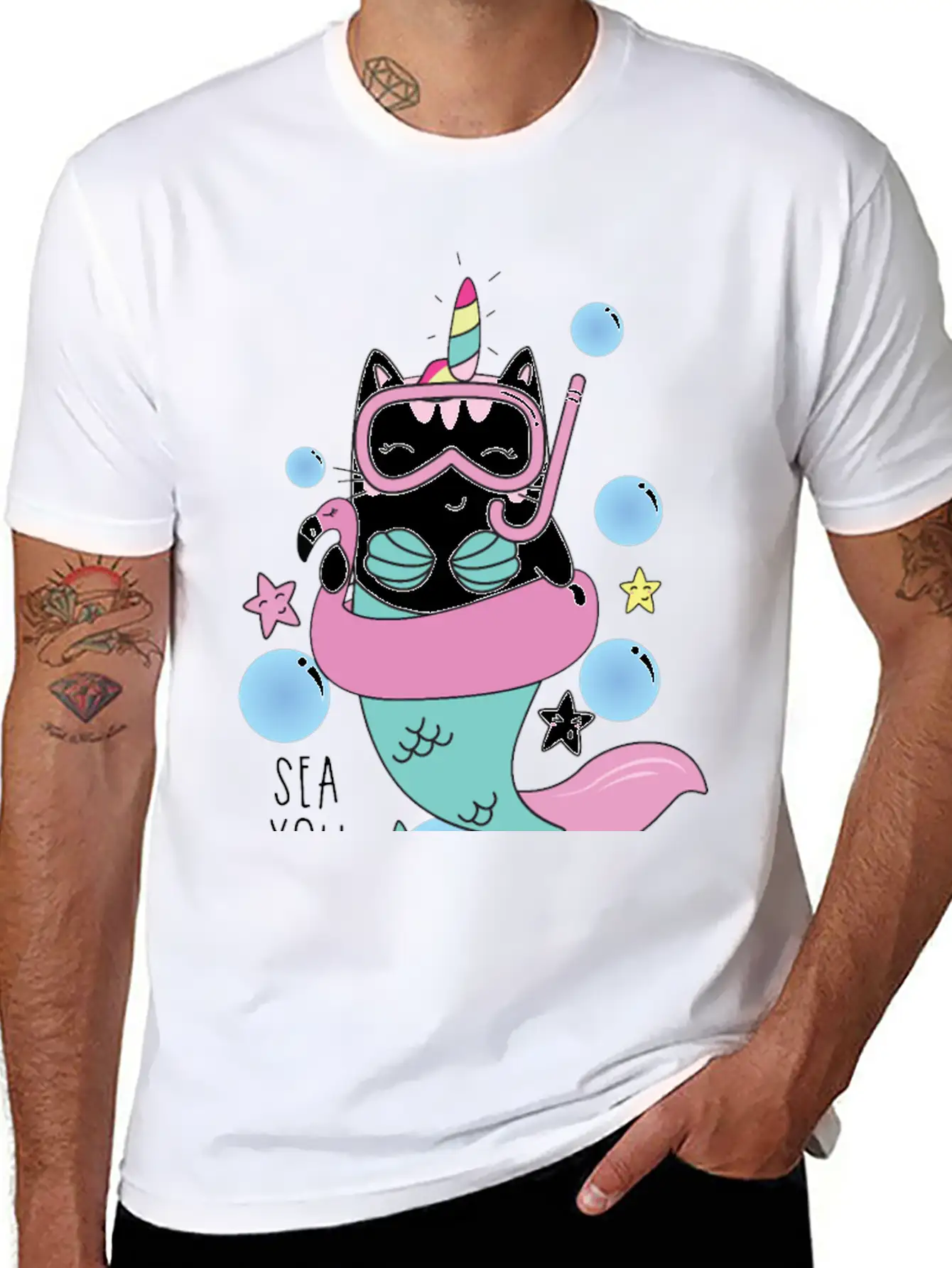 Mermaid Cute Gift Idea Relaxed Everyday Tee – Lightweight And Durable Cotton