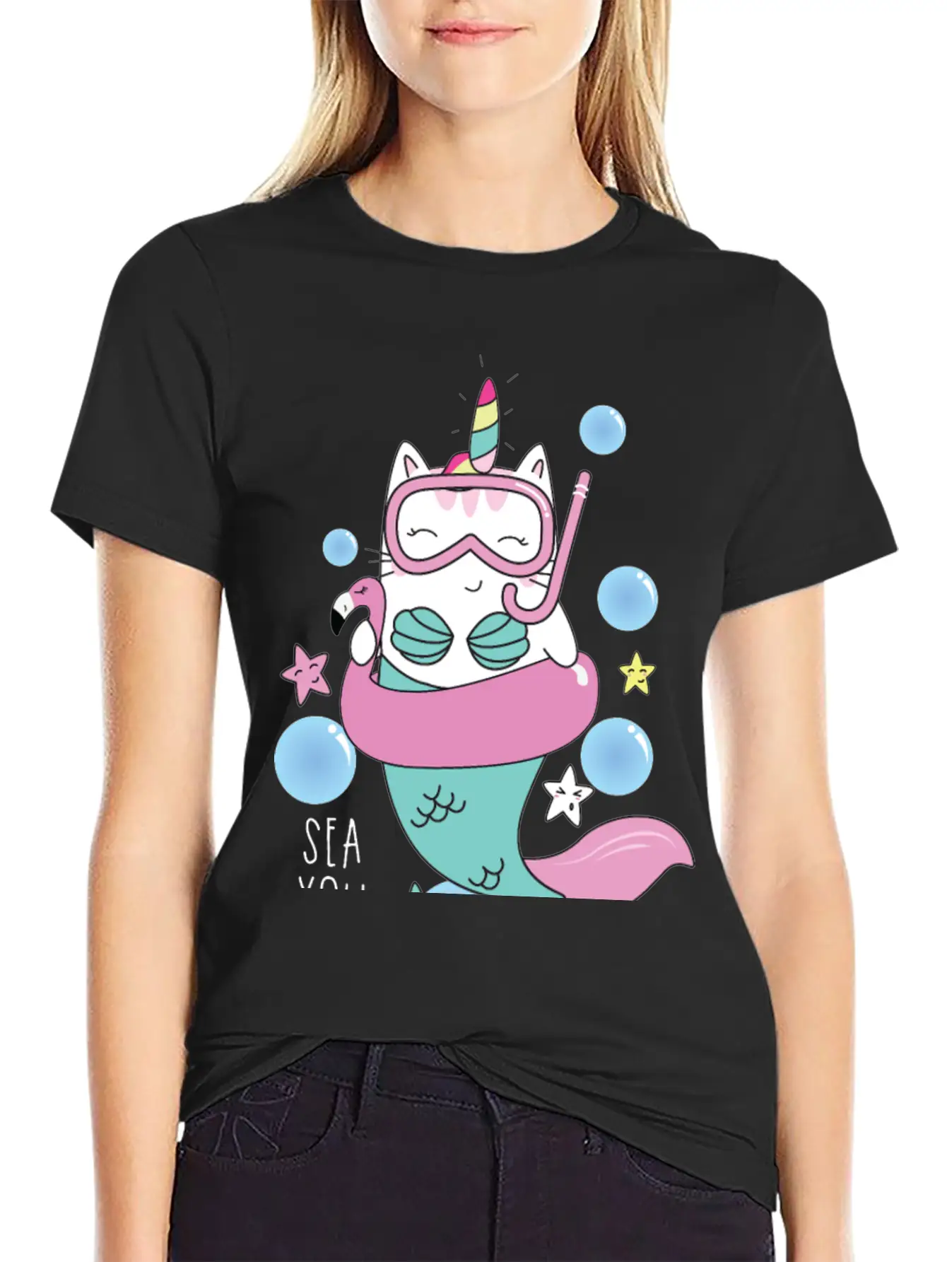 Mermaid Cute Gift Idea Relaxed Everyday Tee – Lightweight And Durable Cotton