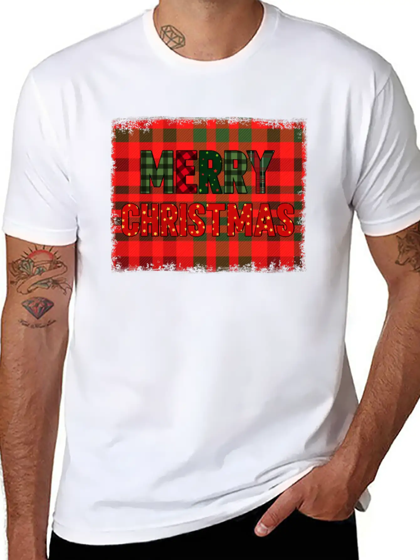 Merry Christmas Santa Festival Xmas Holiday Season Stylish Everyday T-Shirt – Unisex Basic Cotton Tee
