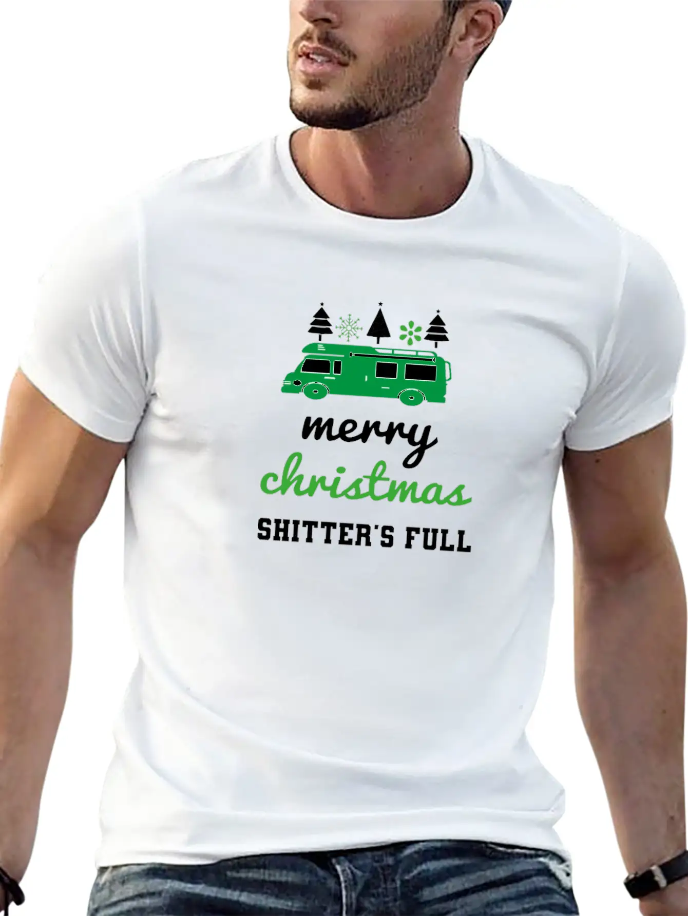 Merry Christmas Shitter's Full Stylish Everyday T-Shirt – Unisex Basic Cotton Tee