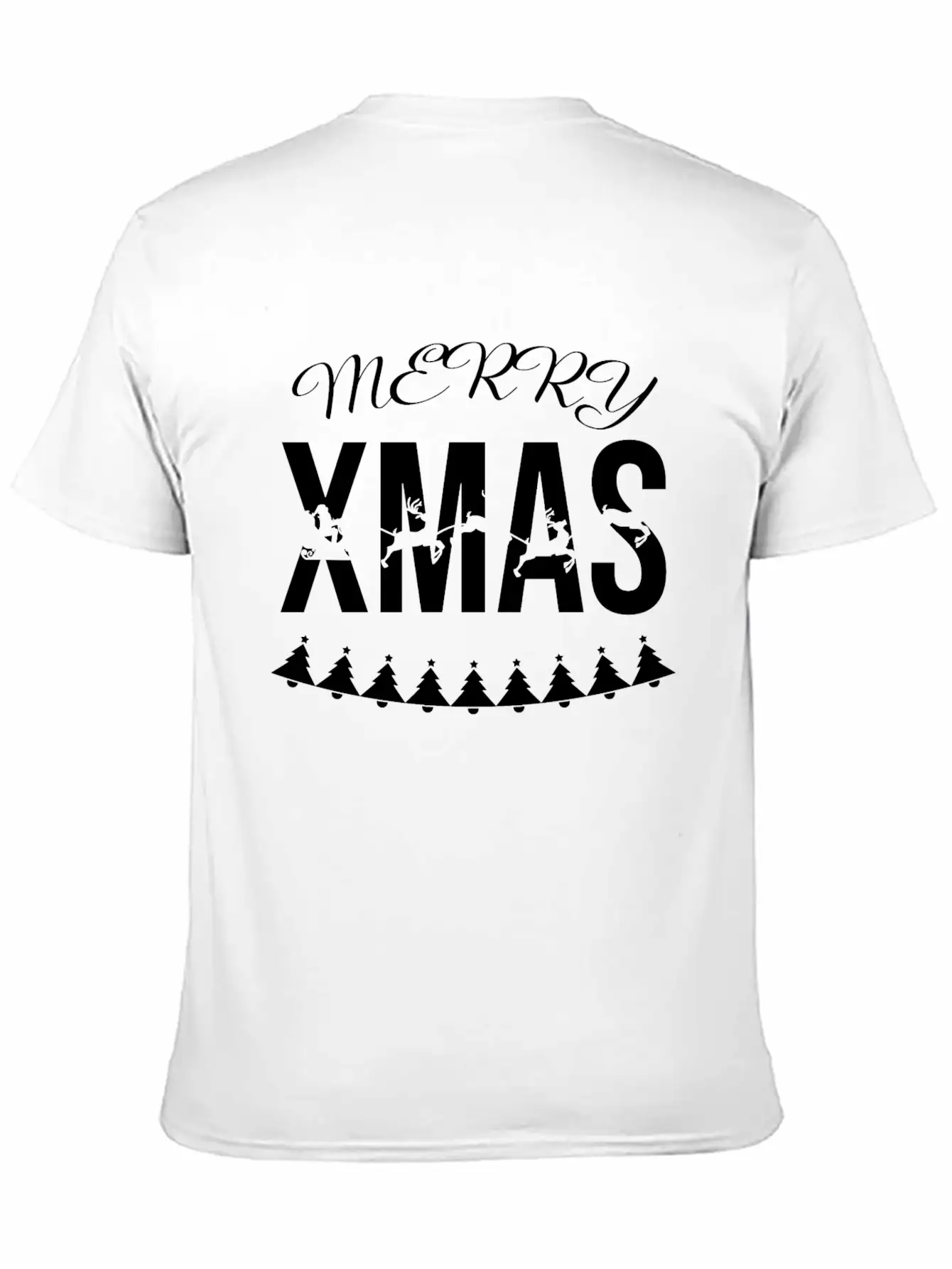 MERRY XMAX - Reindeer Sleigh (b) Casual Graphic T-Shirt – Simple And Comfortable Daily Wear