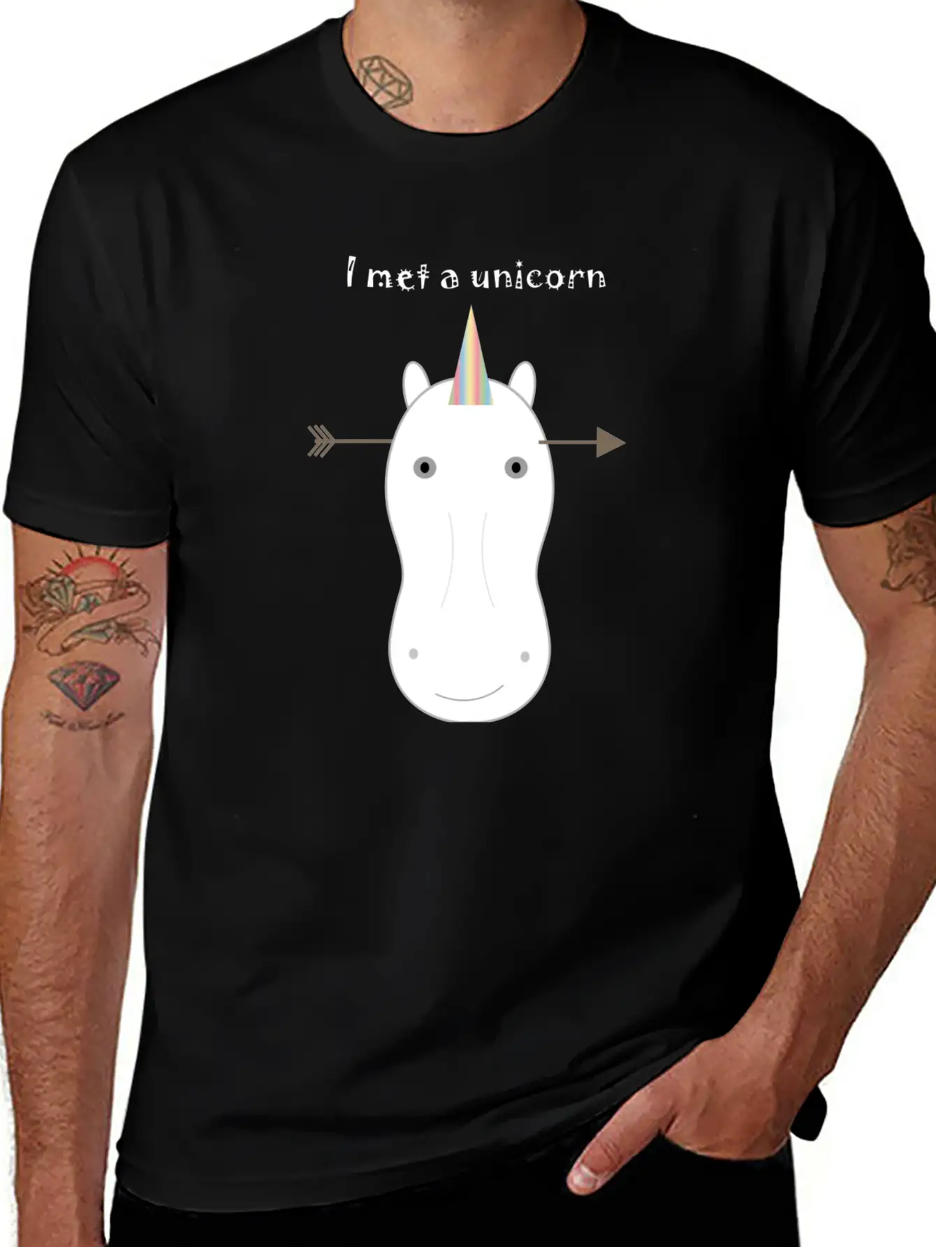 Met Unicorn Stylish Everyday T-Shirt – Unisex Basic Cotton Tee