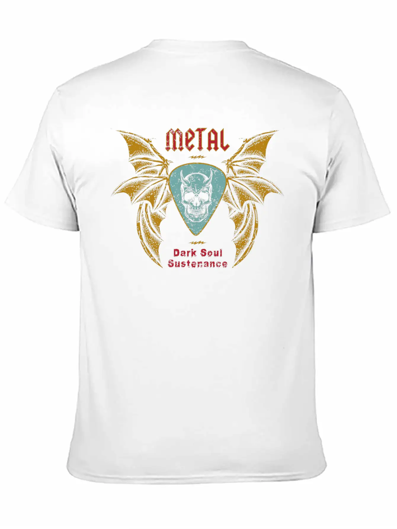 Metal - Dark Soul Sustenance - Heavy Metal Rock Mu Stylish Everyday T-Shirt – Unisex Basic Cotton Tee