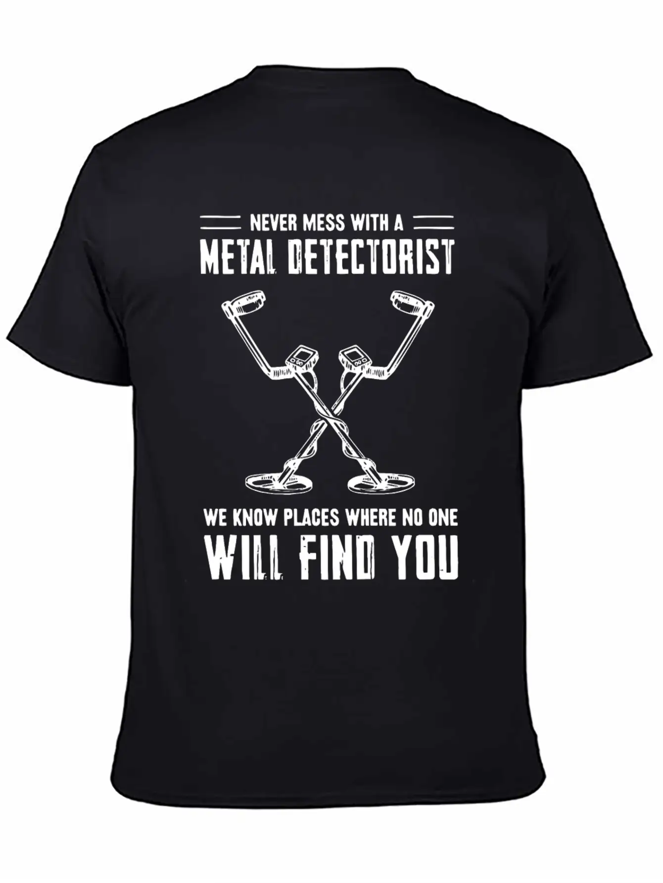 Metal Detector , Metal Detectorist Simple Everyday Graphic Tee – Lightweight Summer Wear