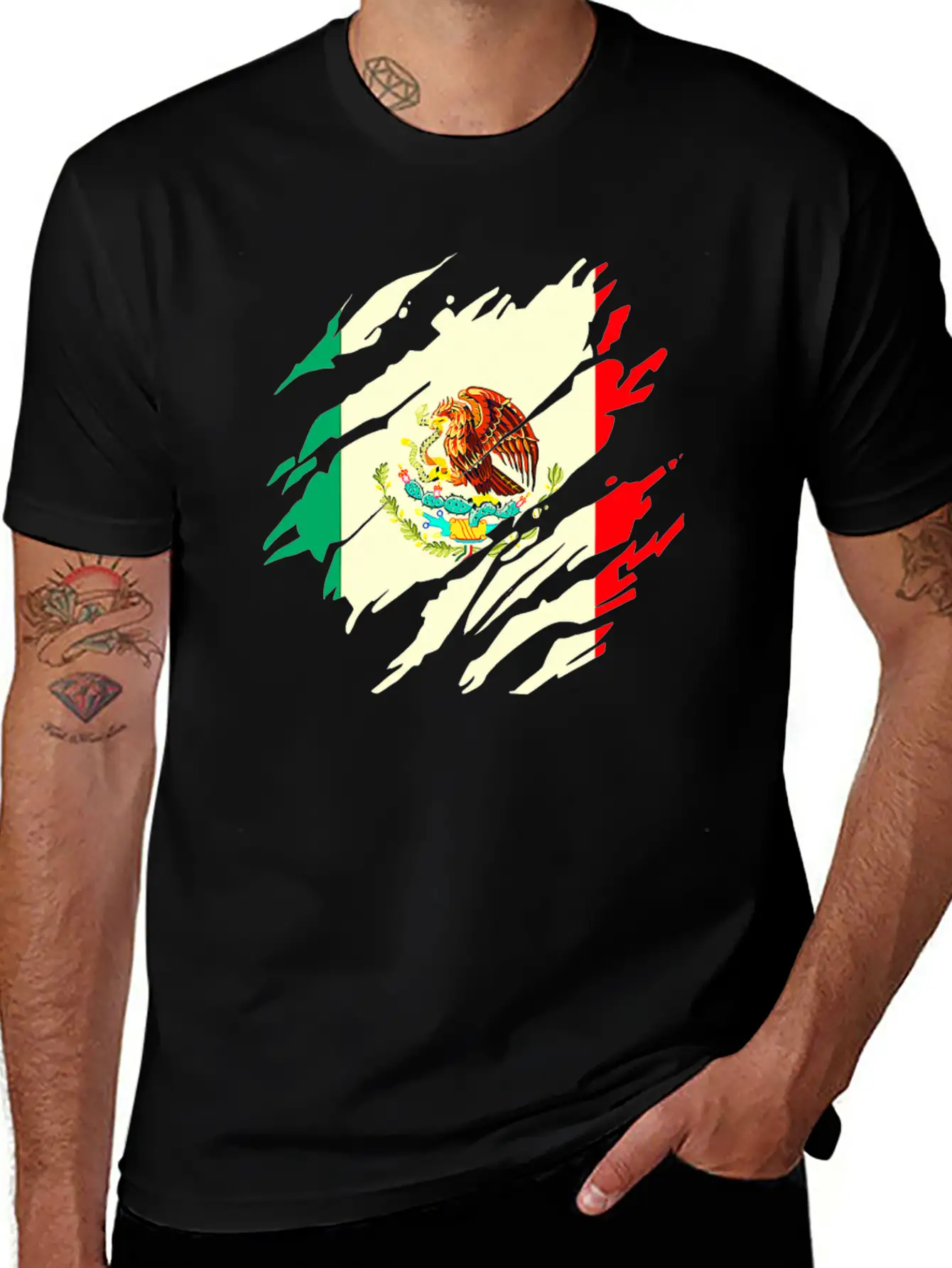 Mexican Flag Mexico Lightweight Cotton T-Shirt – Daily Comfort Graphic Shirt