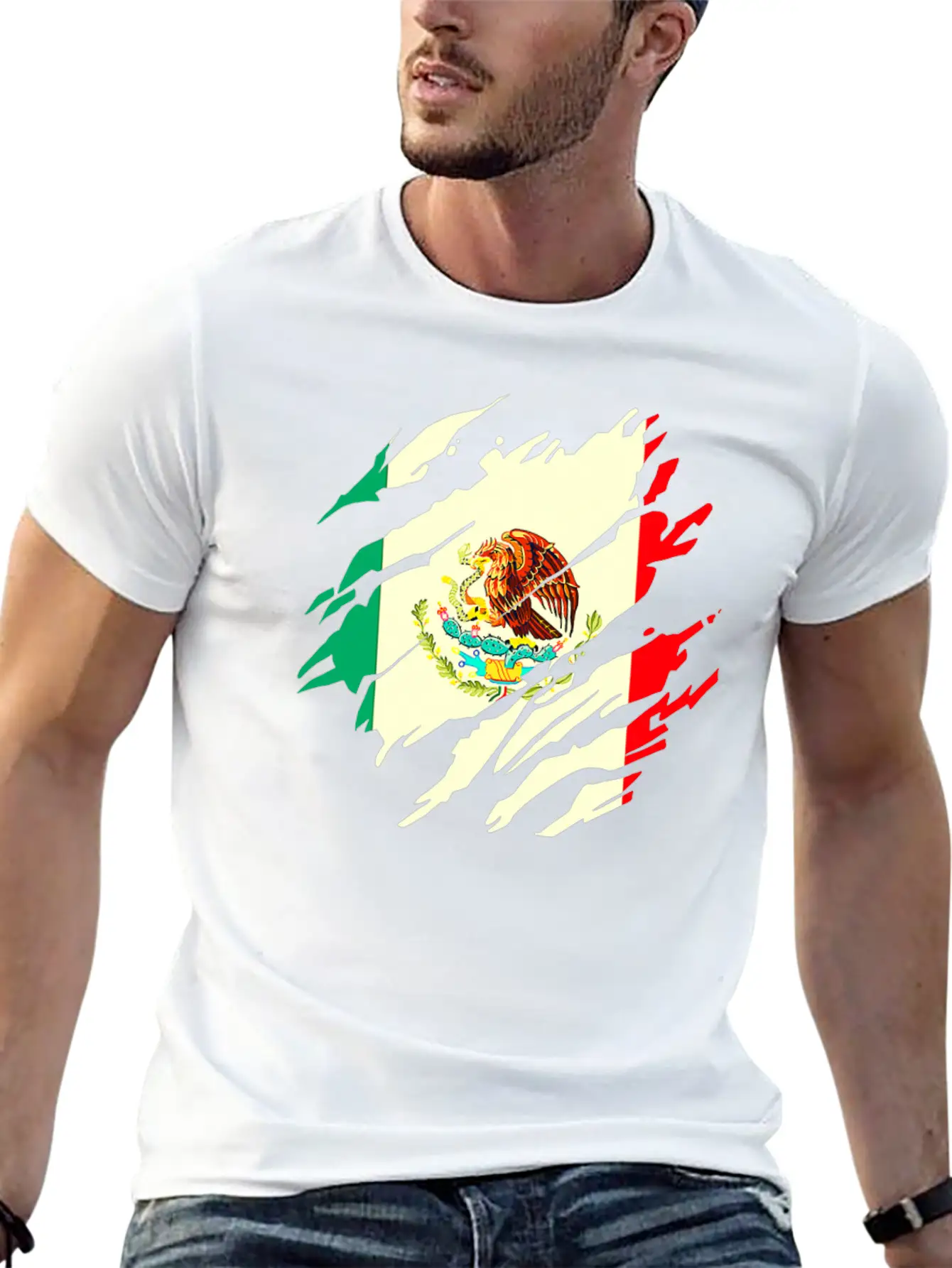 Mexican Flag Mexico Lightweight Cotton T-Shirt – Daily Comfort Graphic Shirt
