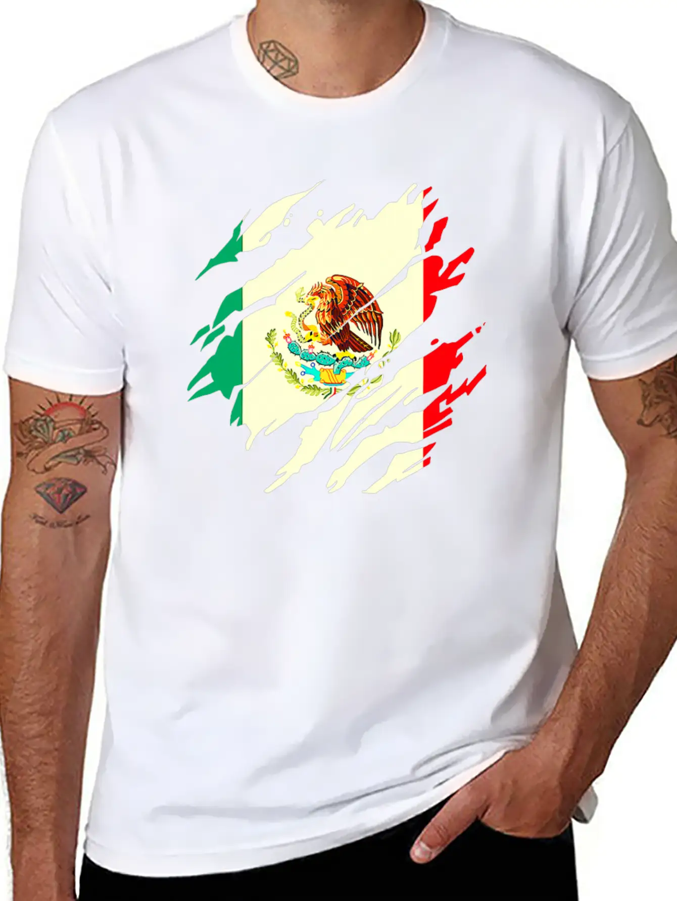 Mexican Flag Mexico Lightweight Cotton T-Shirt – Daily Comfort Graphic Shirt