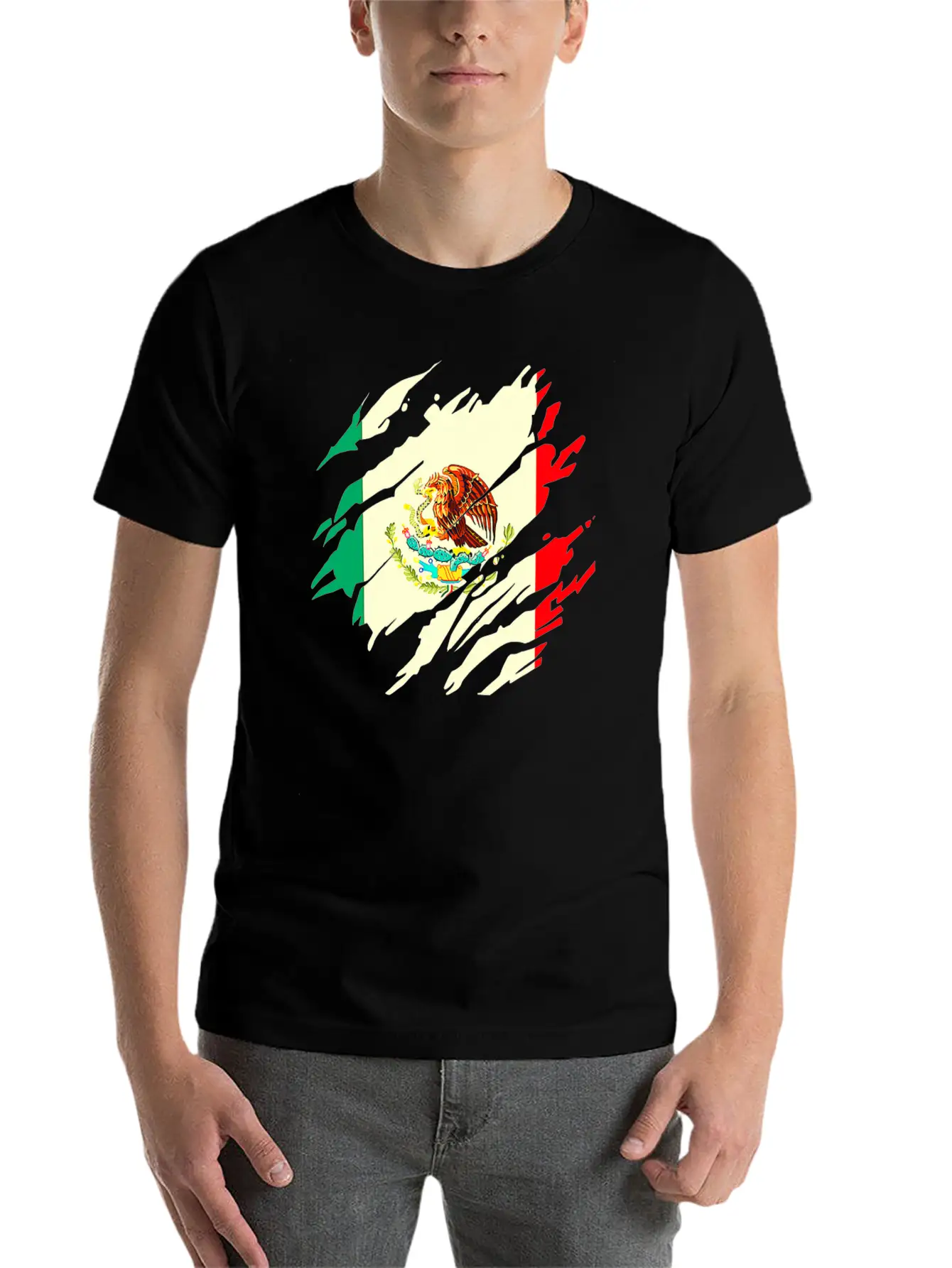 Mexican Flag Mexico Lightweight Cotton T-Shirt – Daily Comfort Graphic Shirt