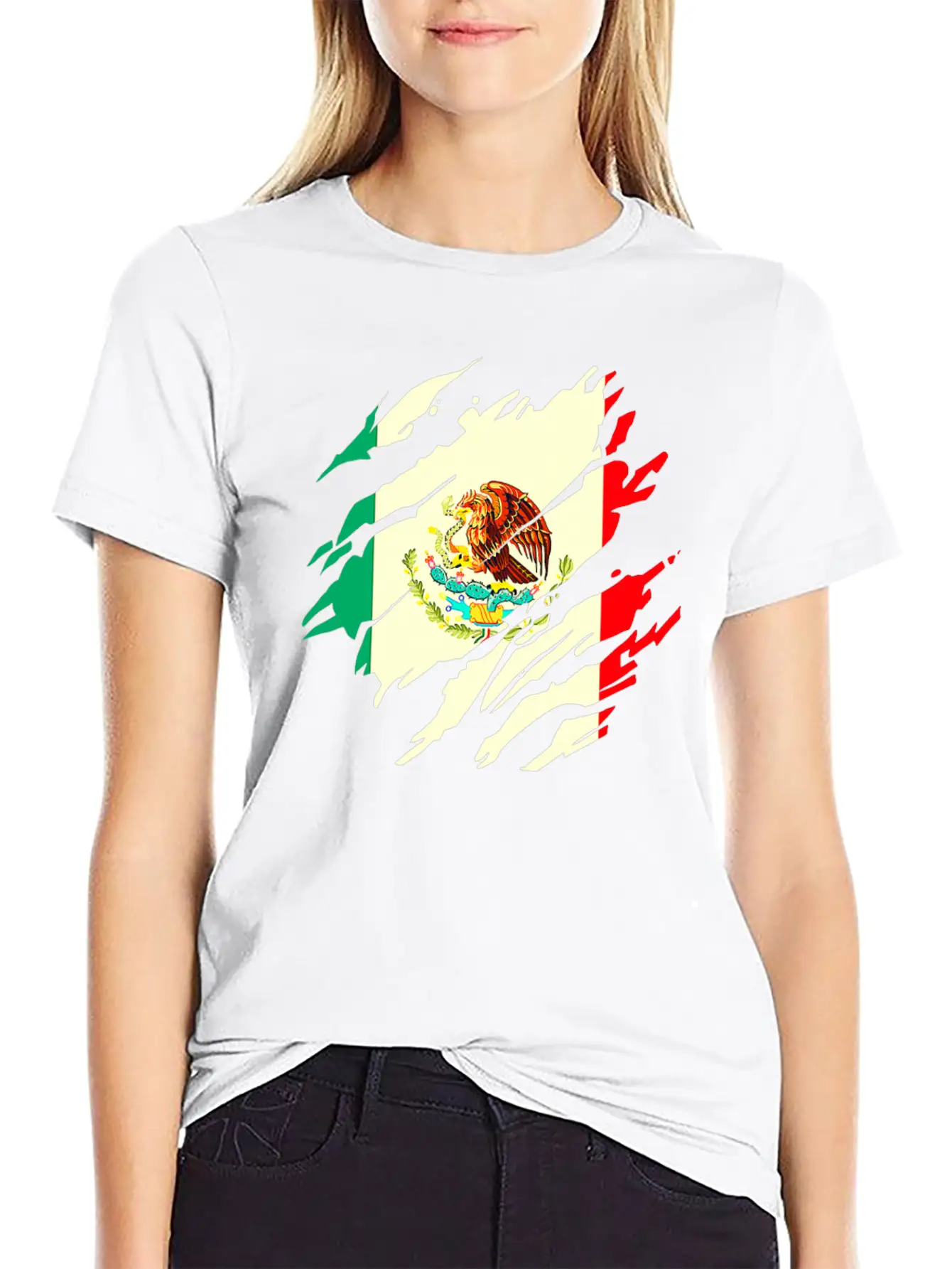 Mexican Flag Mexico Lightweight Cotton T-Shirt – Daily Comfort Graphic Shirt