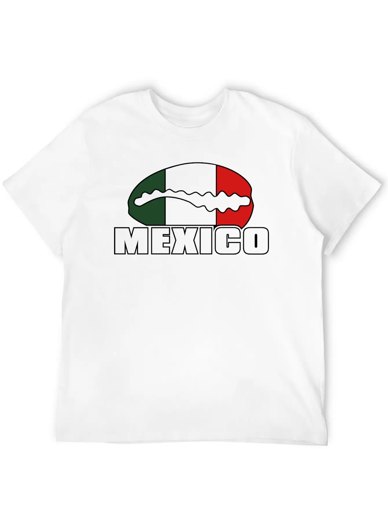 Mexico Flag In Cowrie Basic Graphic T-Shirt – Daily Comfort In Soft Cotton