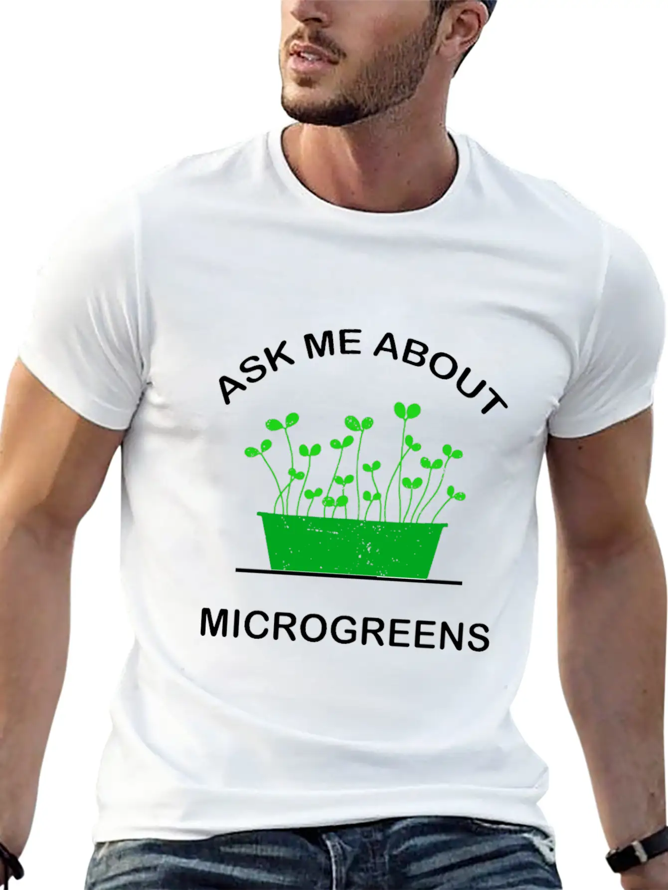 Microgreens Growing Vegan Garden Lovers Stylish Everyday T-Shirt – Unisex Basic Cotton Tee