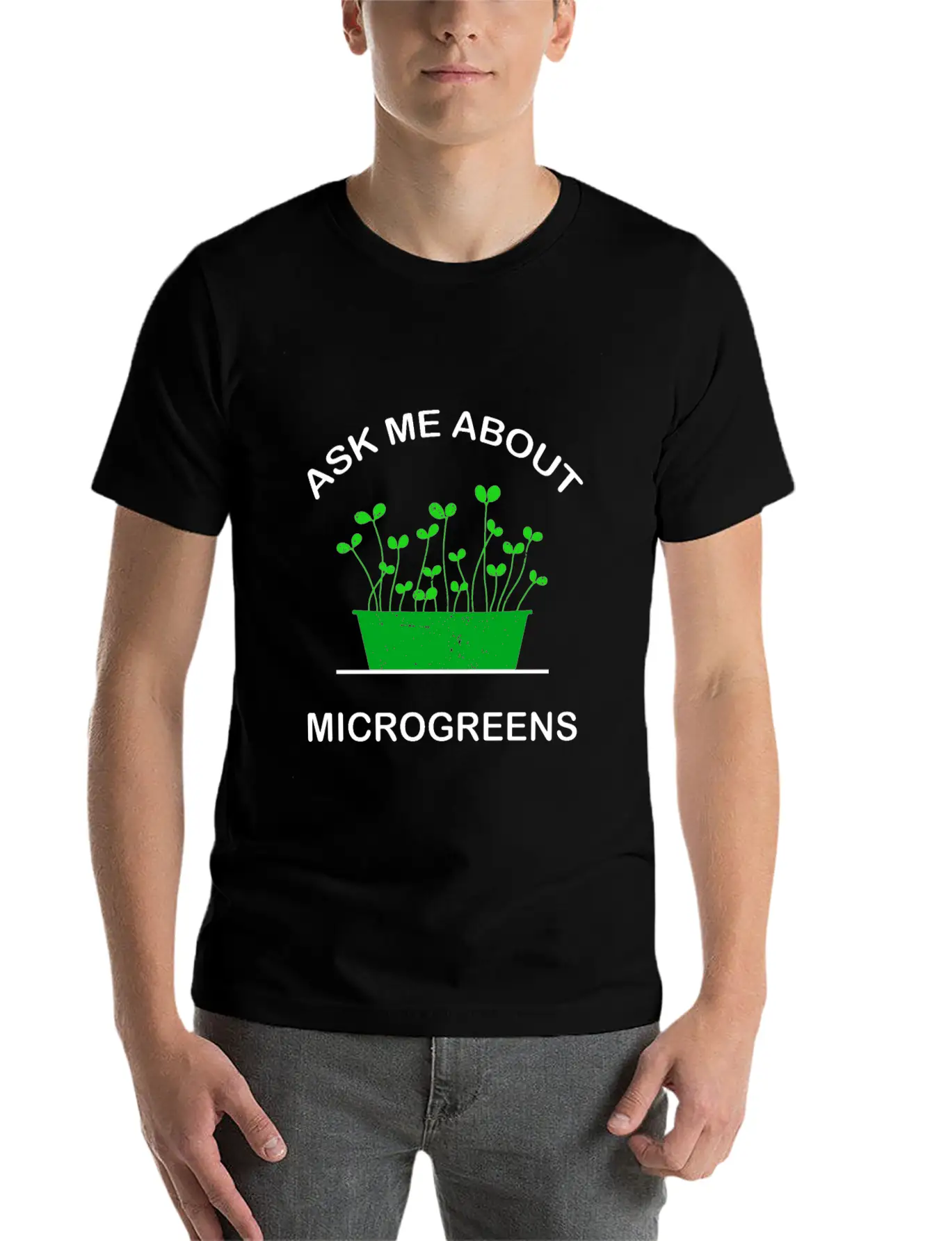 Microgreens Growing Vegan Garden Lovers Stylish Everyday T-Shirt – Unisex Basic Cotton Tee