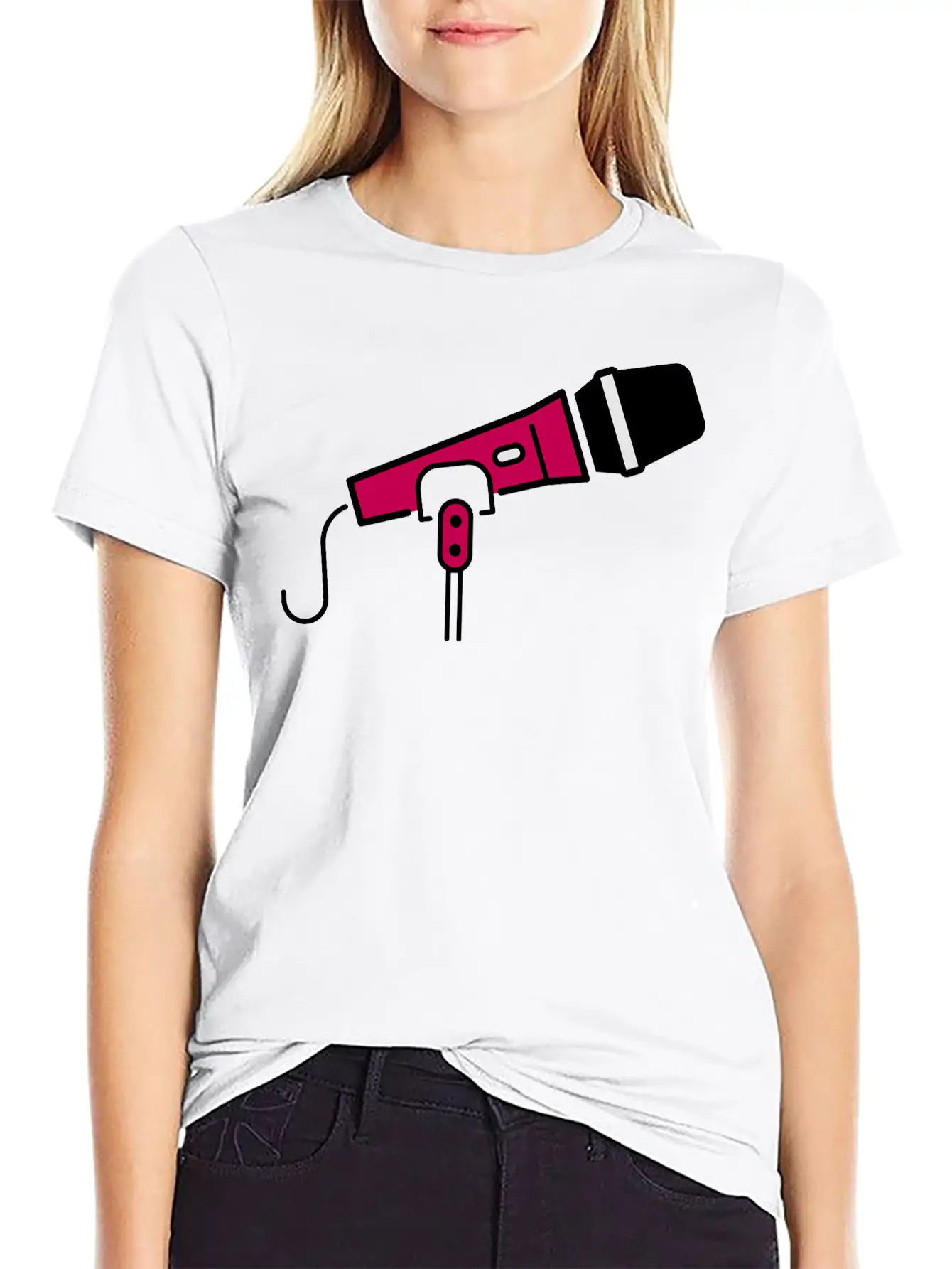 Microphone Stylish Everyday T-Shirt – Unisex Basic Cotton Tee