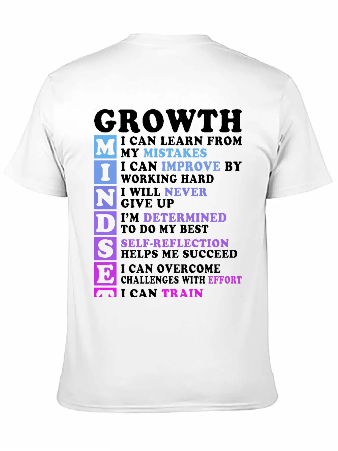 Mindset: Growth And Determination Art Stylish Everyday T-Shirt – Unisex Basic Cotton Tee