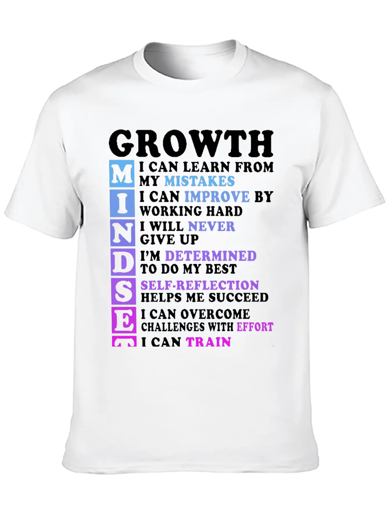 Mindset: Growth And Determination Art Stylish Everyday T-Shirt – Unisex Basic Cotton Tee