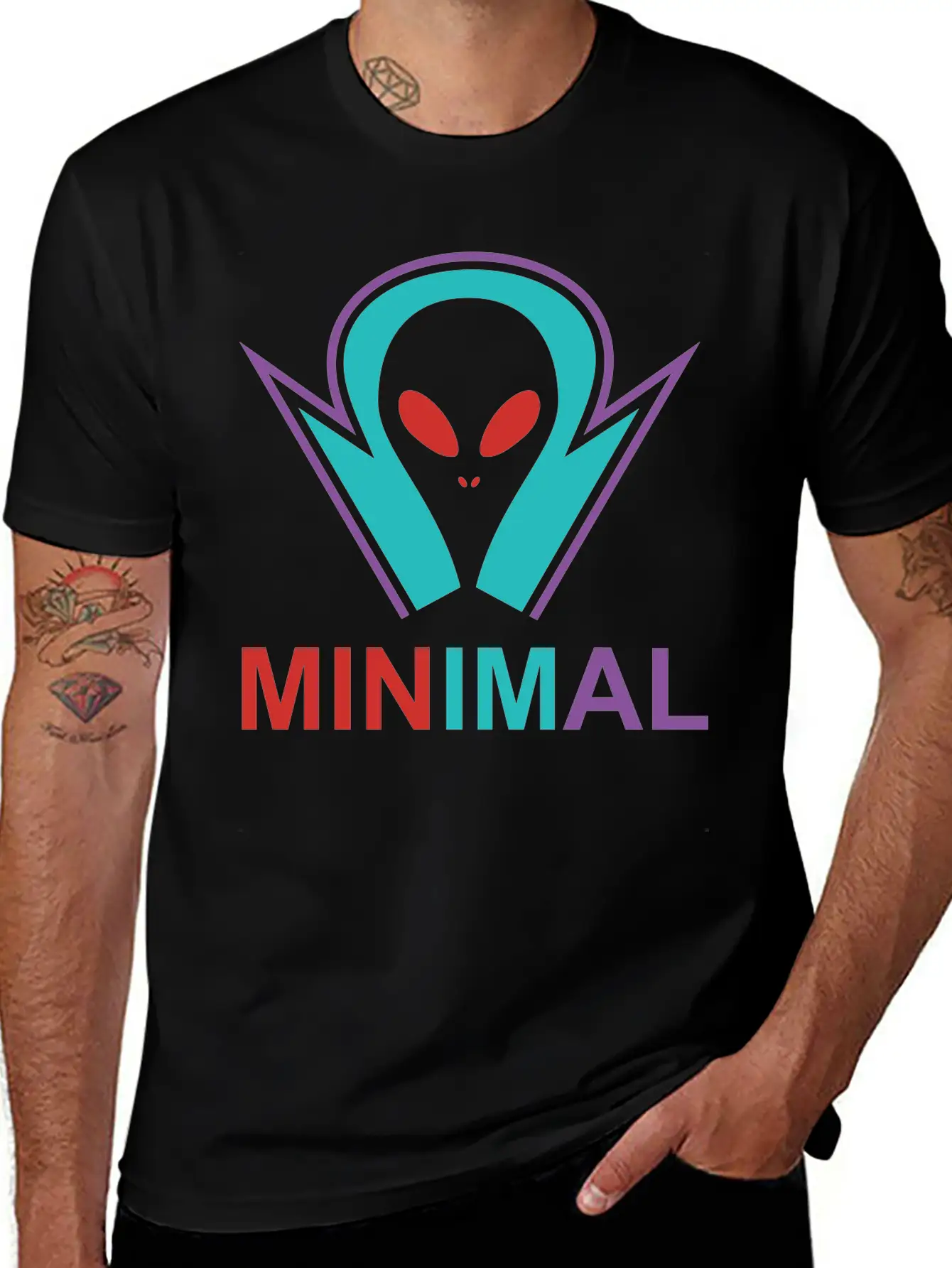 Minimal Alien Stylish Everyday T-Shirt – Unisex Basic Cotton Tee