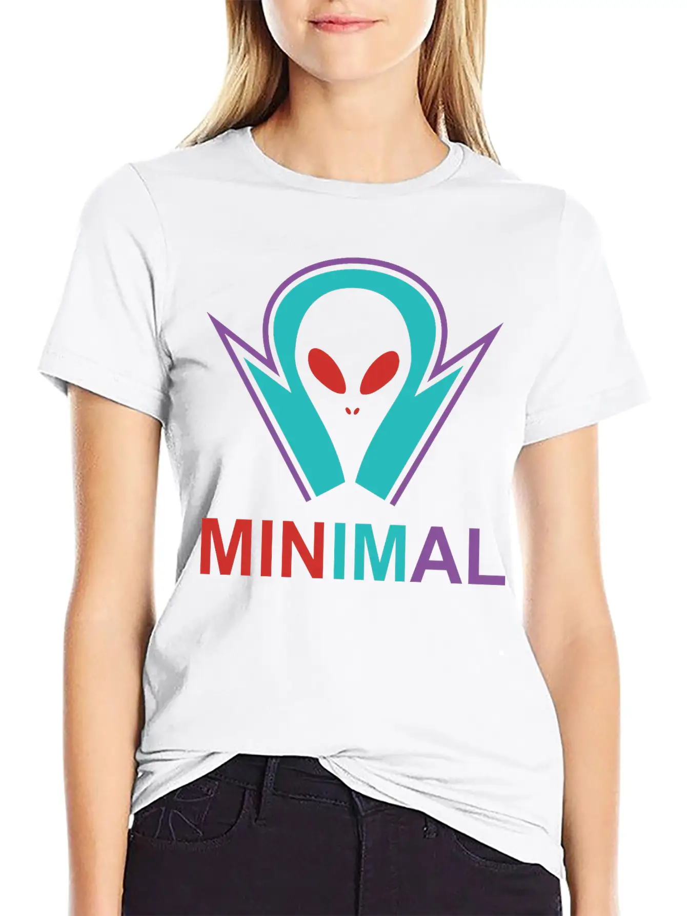 Minimal Alien Stylish Everyday T-Shirt – Unisex Basic Cotton Tee