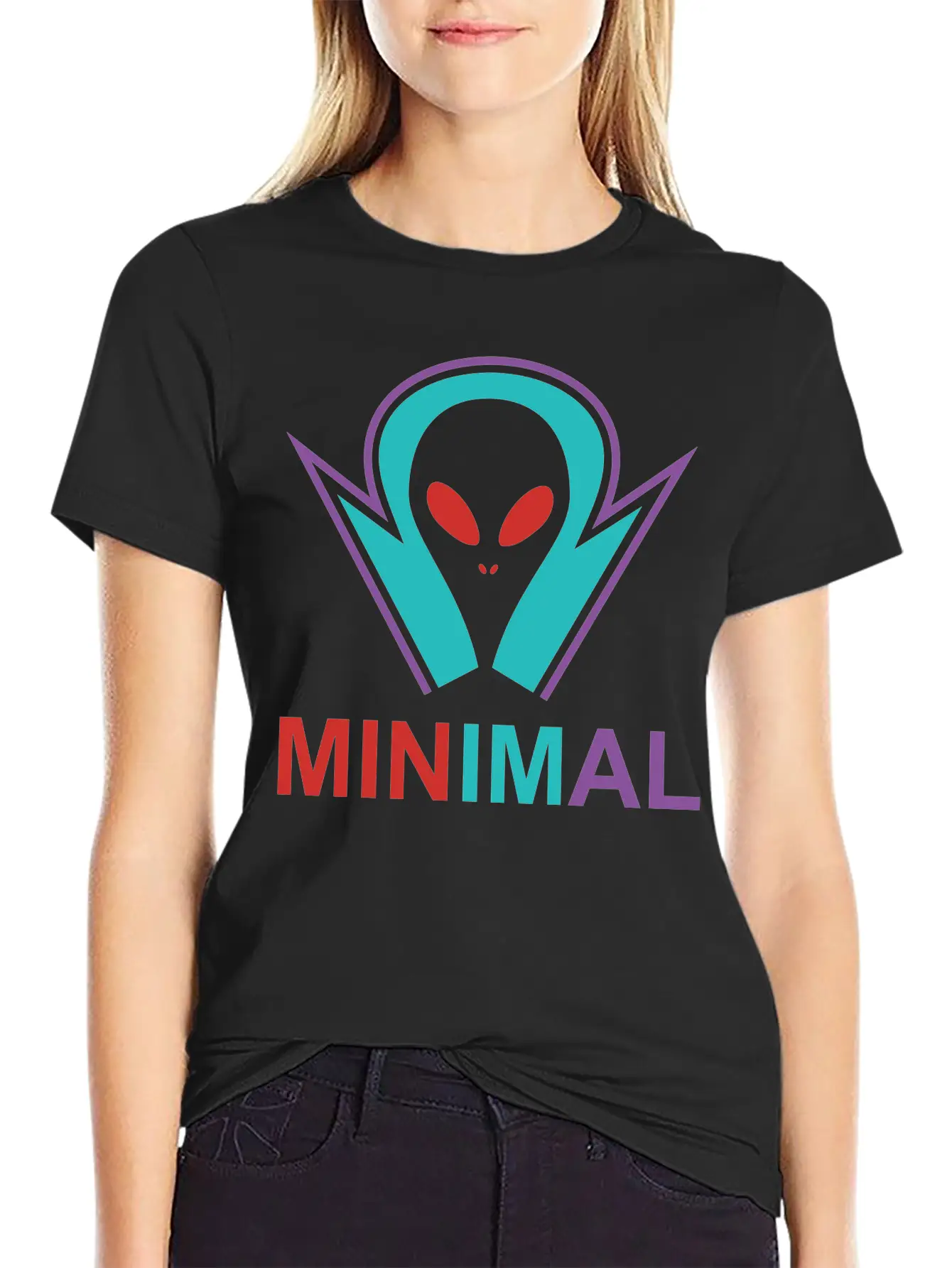 Minimal Alien Stylish Everyday T-Shirt – Unisex Basic Cotton Tee