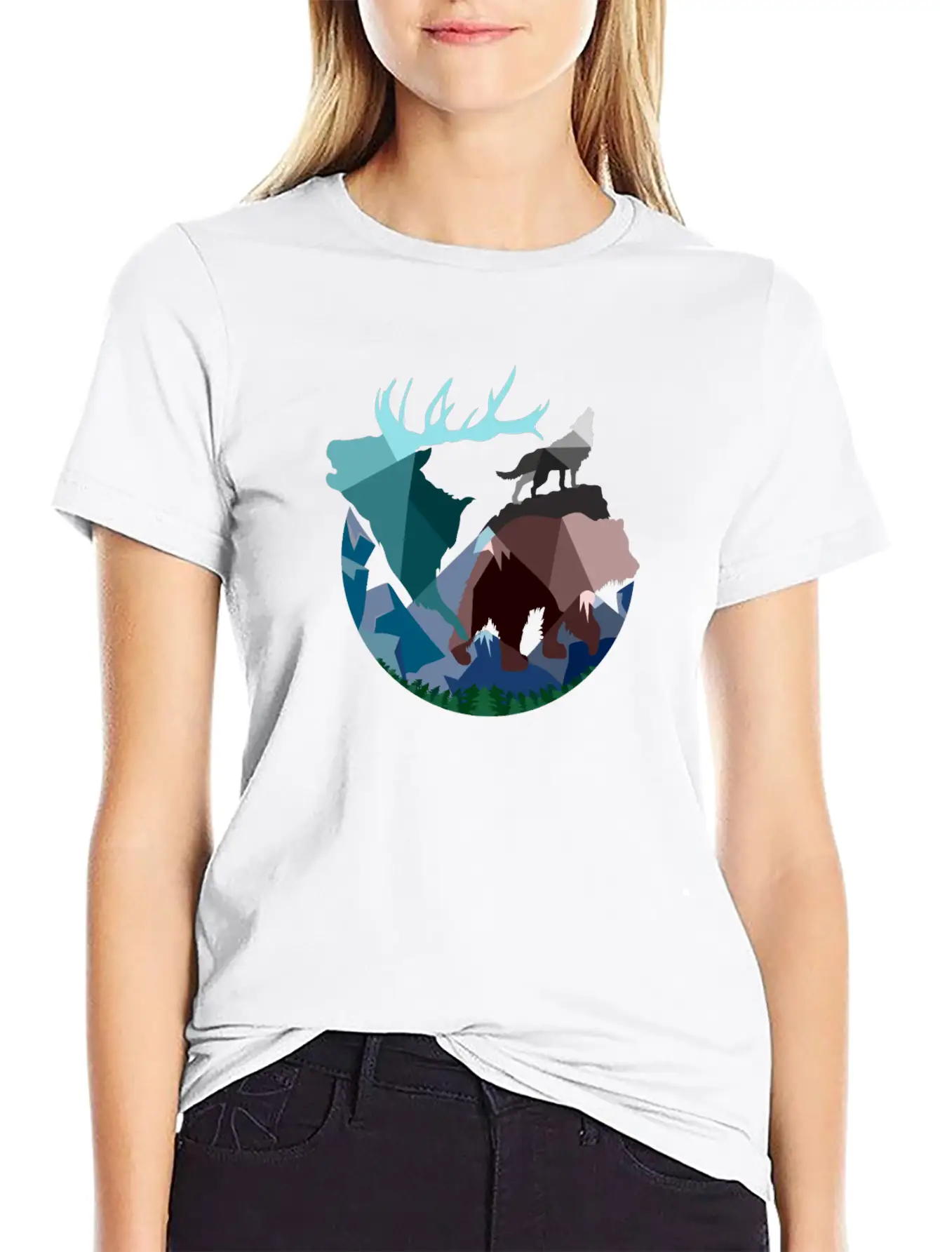 Minimalist Forest Animals Basic Graphic T-Shirt – Daily Comfort In Soft Cotton