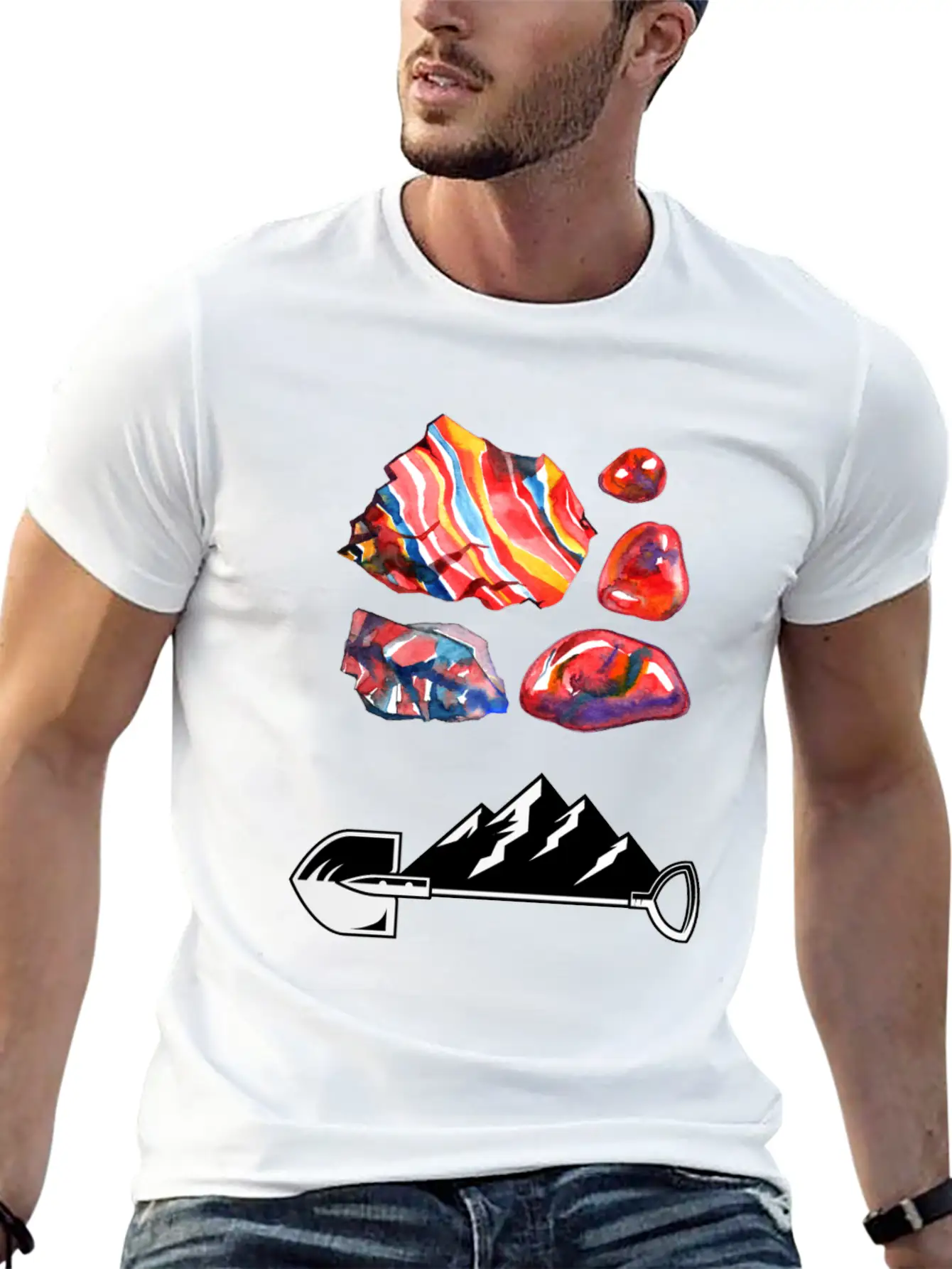 Mining Stones Geology Collection Unisex Casual T-Shirt – Clean Design For Daily Comfort