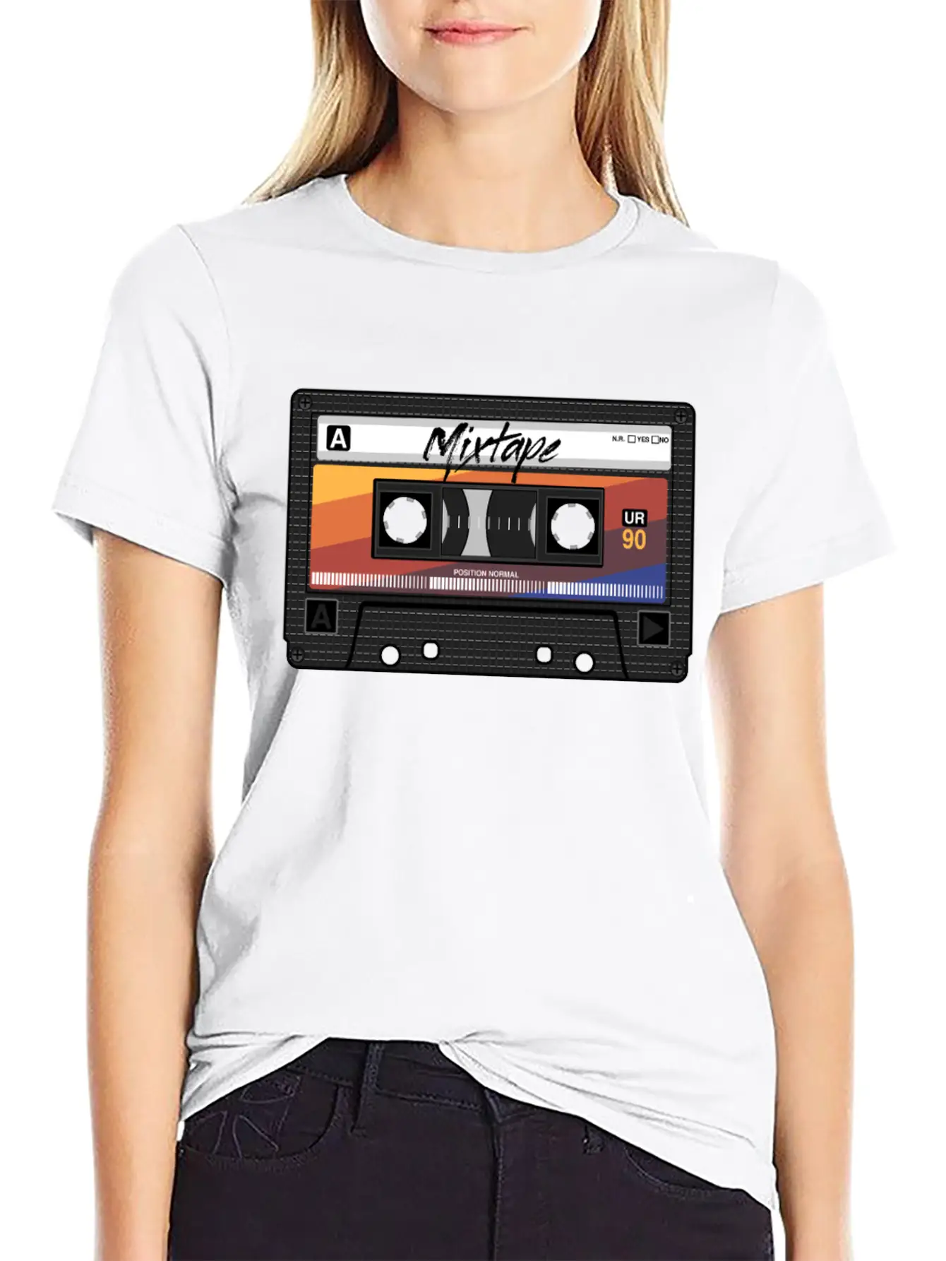 Mixtape Audio Cassette Tape 90s Party 80s Outfit Simple Everyday Graphic Tee – Lightweight Summer Wear