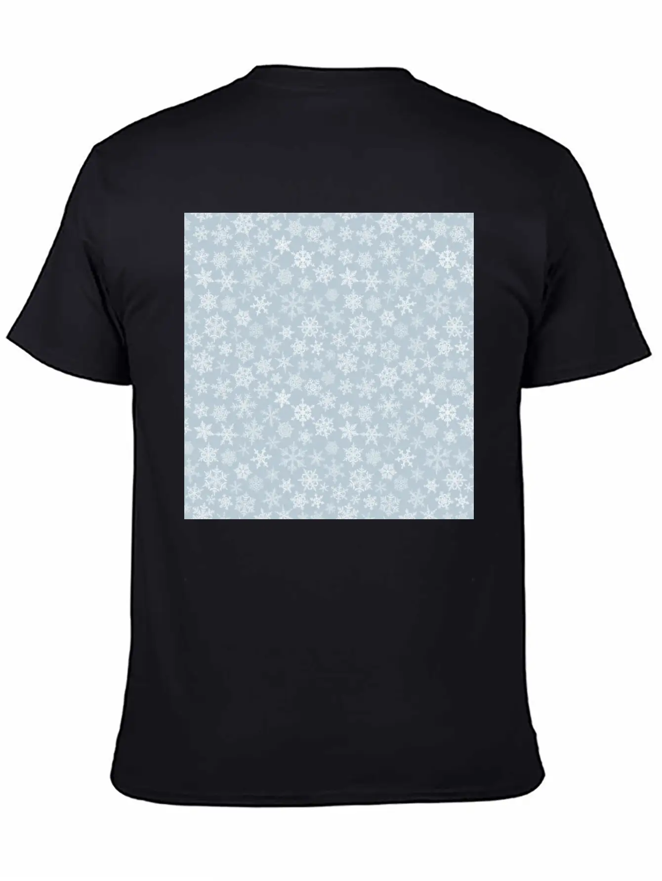 Modern Grey Snowflakes Pattern Simple Everyday Graphic Tee – Lightweight Summer Wear