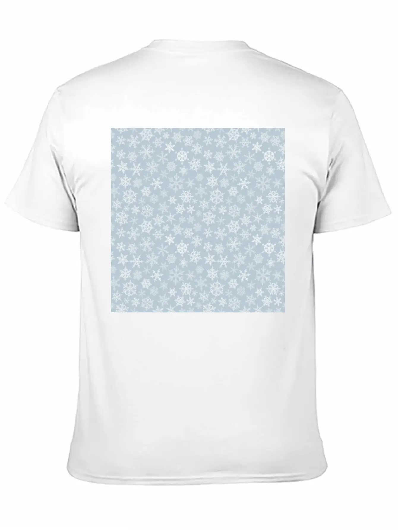 Modern Grey Snowflakes Pattern Simple Everyday Graphic Tee – Lightweight Summer Wear