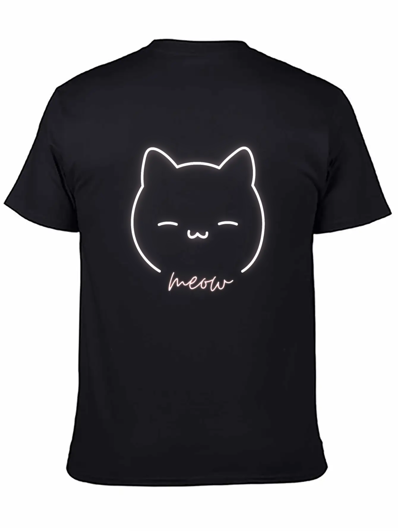 Modern Neon Kat Stylish Everyday T-Shirt – Unisex Basic Cotton Tee